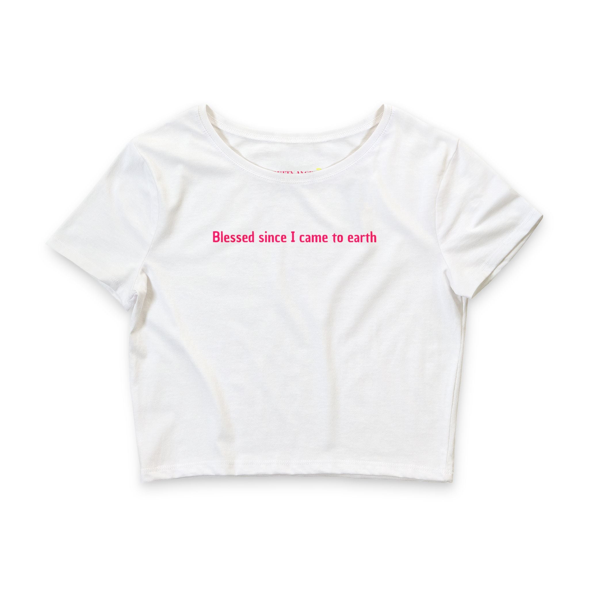 Blessed Since I Came to Earth Crop Tee — Chic "Blessed" Hot Girl Graphic Top