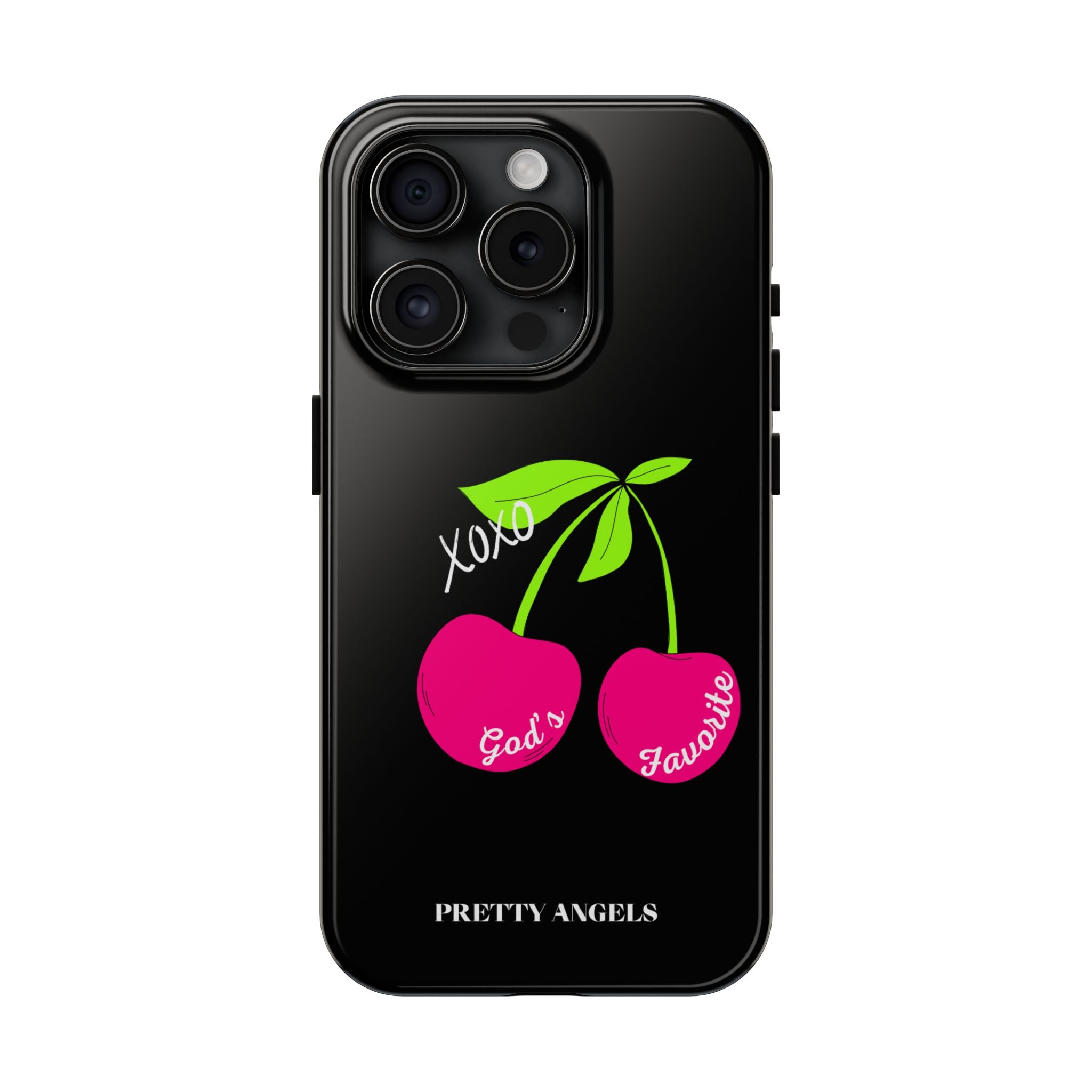 Tough Phone Case — 'God's Favorite' with Hot Pink Cherry