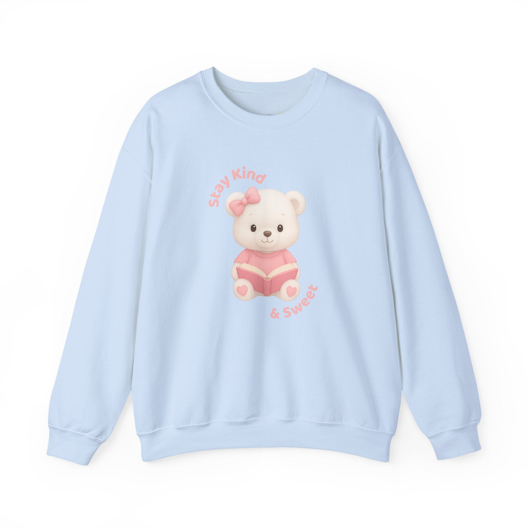 Stay Kind & Sweet™ Teddy Bear Sweatshirt | Cozy Ethically Made Unisex Sweater for Pretty Girls