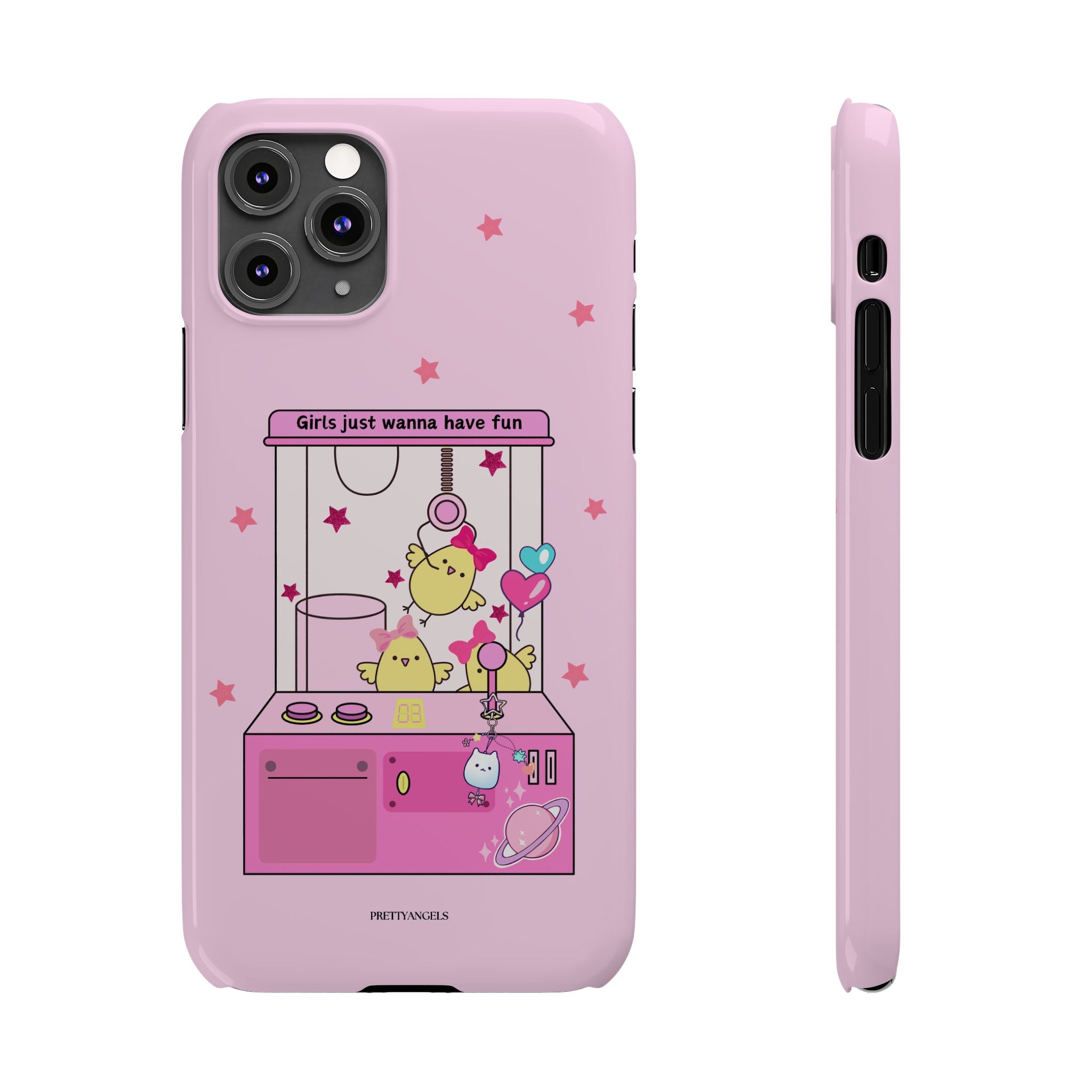 Cute Girls' Phone Case - Fun Vibe Slim Phone Cases, Cute Phone Cover, Kawaii Phone Case, Fun Pink Design, Gift for Her