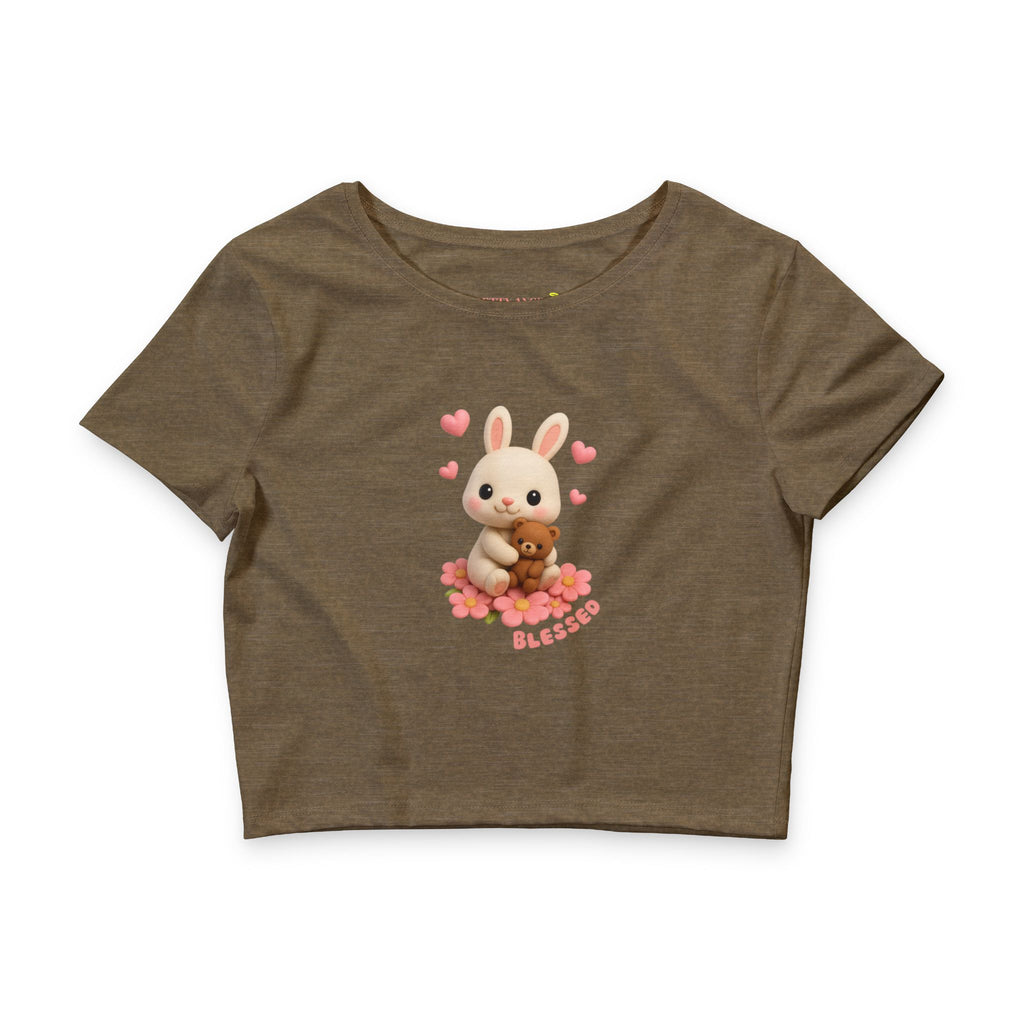 Blessed Baby Bunny & Teddy Bear Crop Tee
