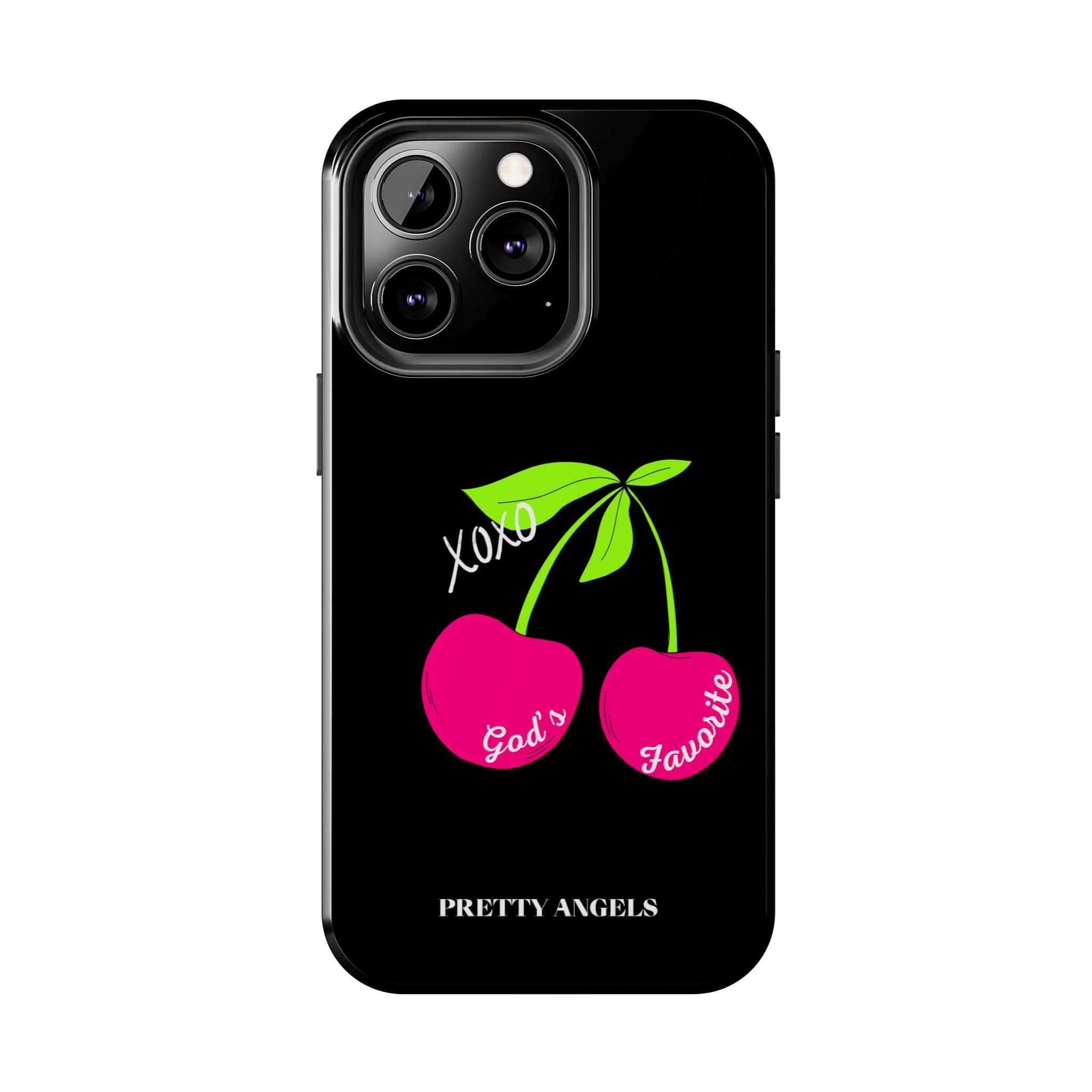 Tough Phone Case — 'God's Favorite' with Hot Pink Cherry