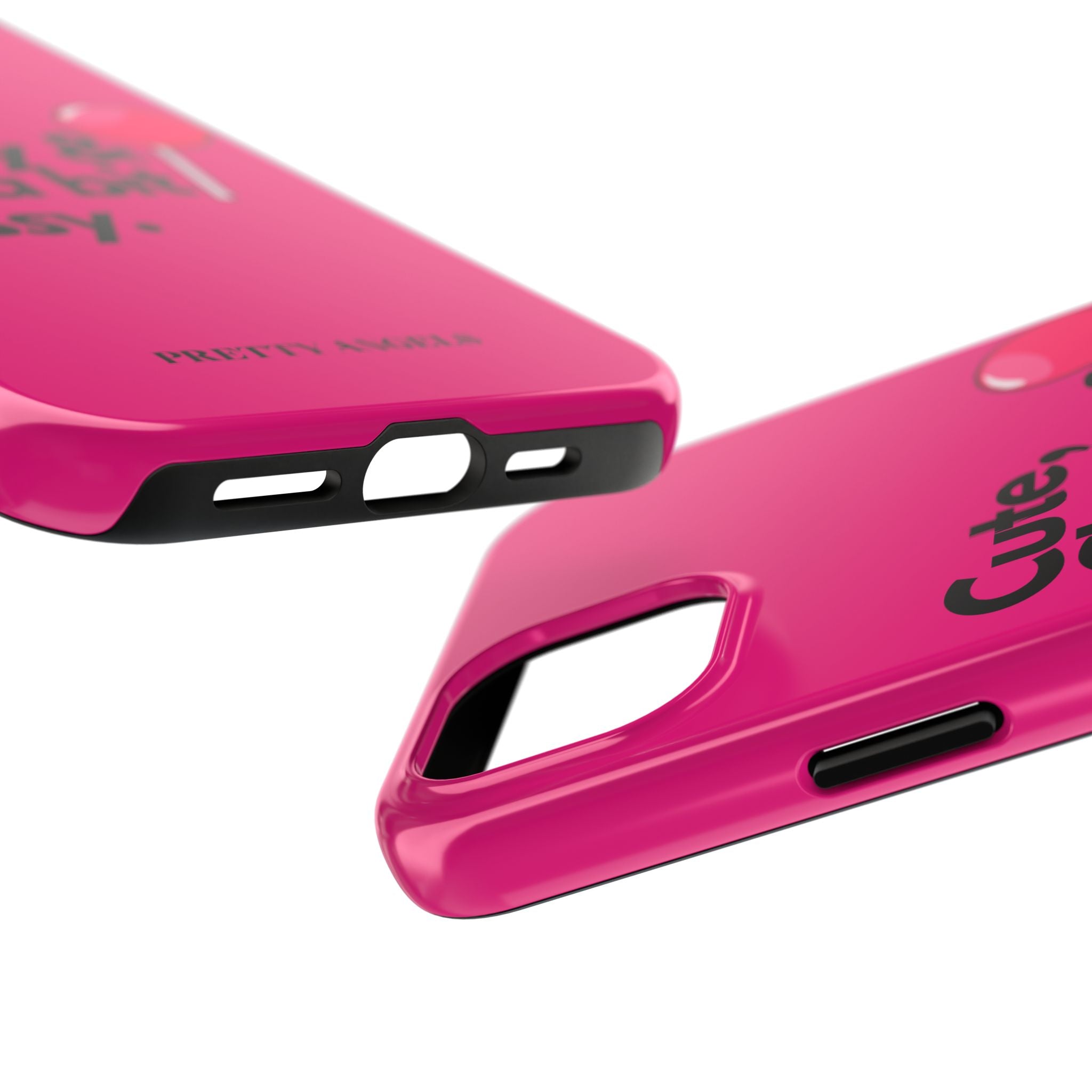Cute Classy Just a Bit Sassy Hot Pink Phone Case — Lollipop Baddie Vibe Tough Phone Case