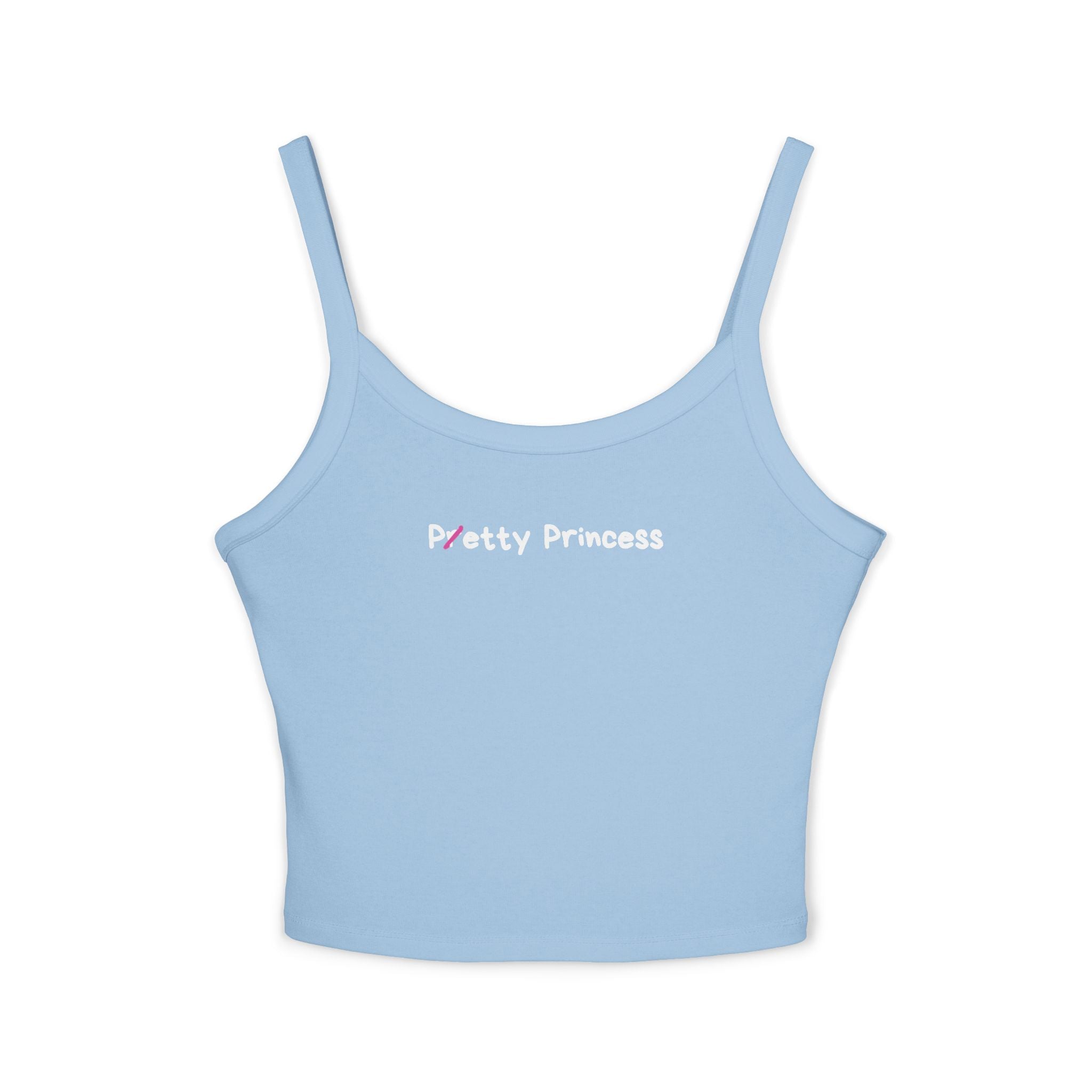Pretty/Petty Princess Tank Top - Black, Baby Blue & Red | Soft Bella+Canvas Fit | Cute Ethical Crop for Rich Baddie Girls Who Love Bold Aesthetic Fashion