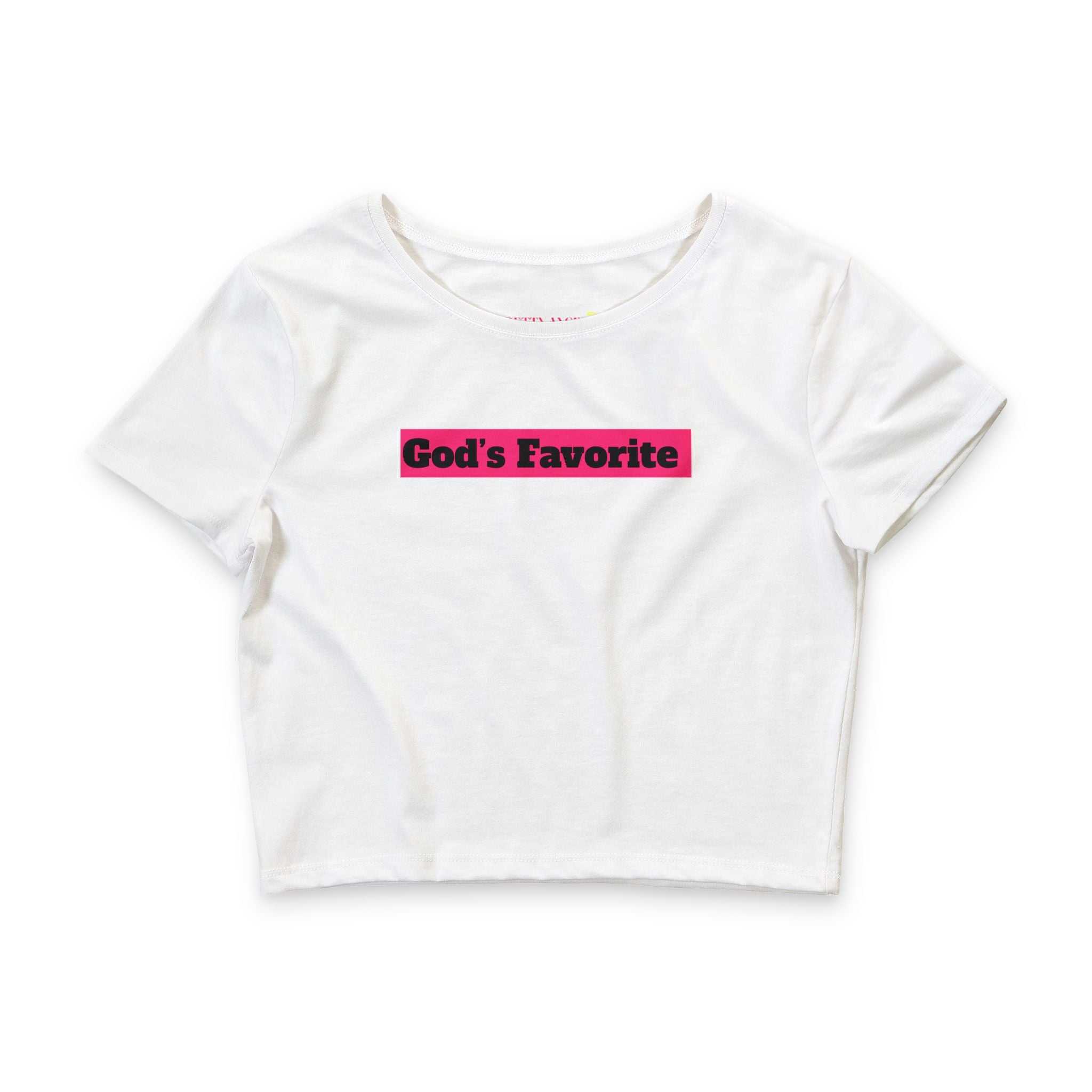 God's Favorite Crop Tee — Women's Faith Graphic Top