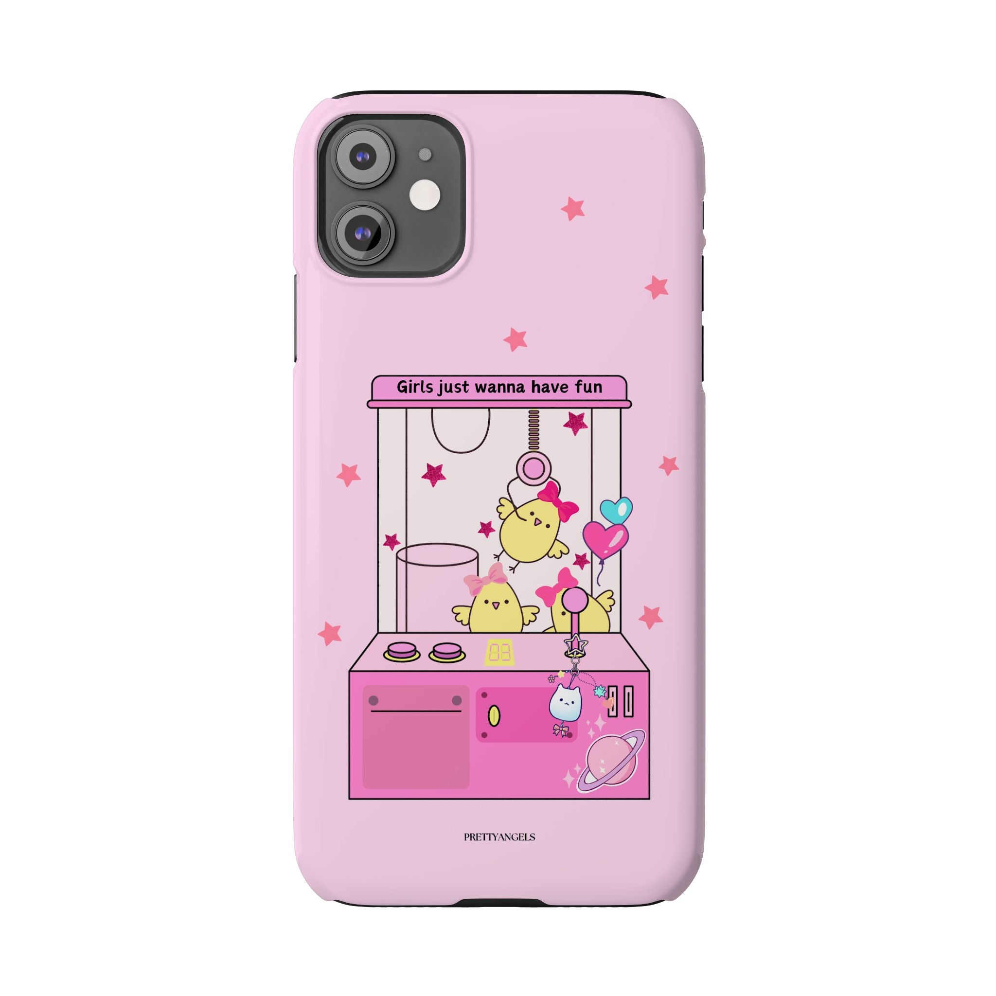 Cute Girls' Phone Case - Fun Vibe Slim Phone Cases, Cute Phone Cover, Kawaii Phone Case, Fun Pink Design, Gift for Her