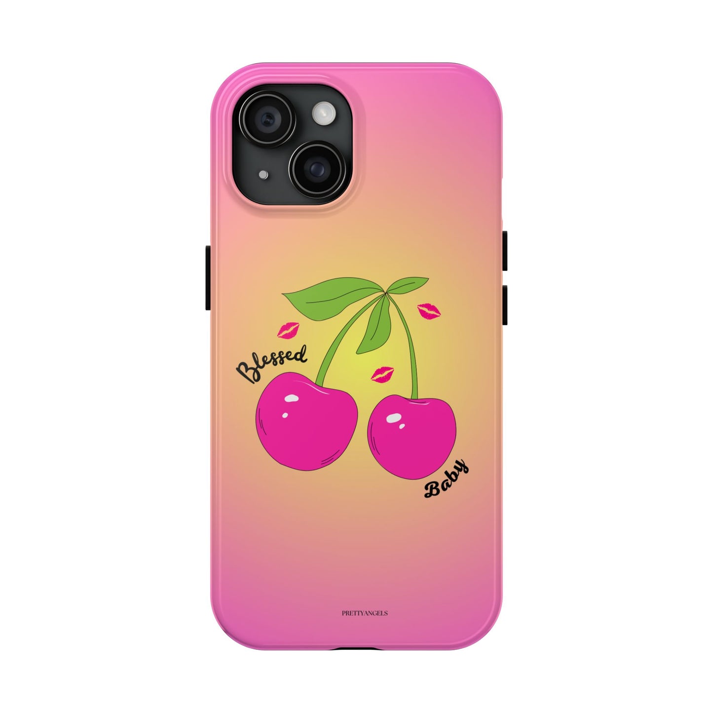 Hot Pink Cherry Blessed Baby Tough Phone Case