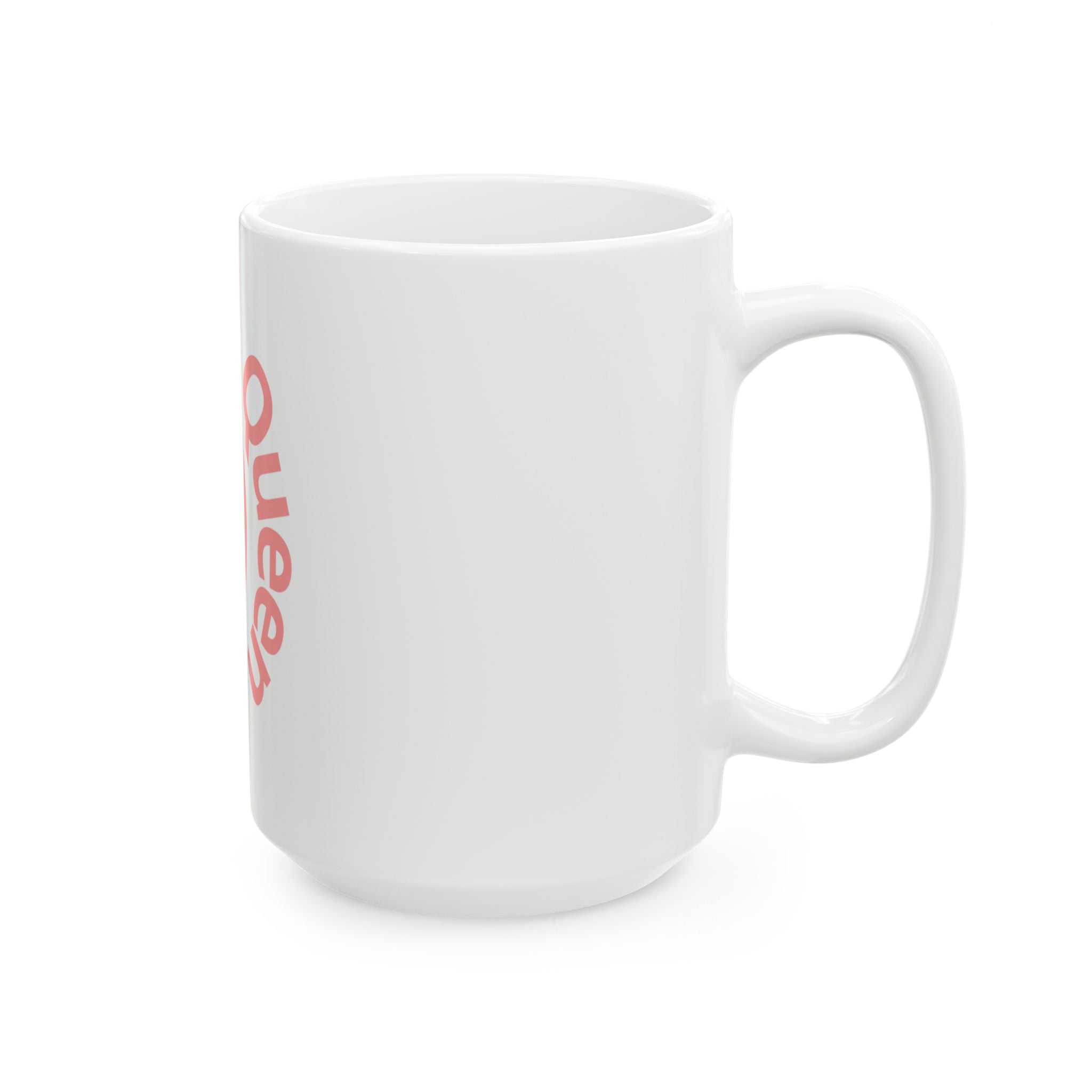 “Peachy Queen” Bubble Letter Ceramic Mug - Cute Peach Aesthetic Mug with Peach Graphic & Empowering Vibes - Girly Ceramic Mug for Rich Confident Baddies | Girly Coffee Lover Gift