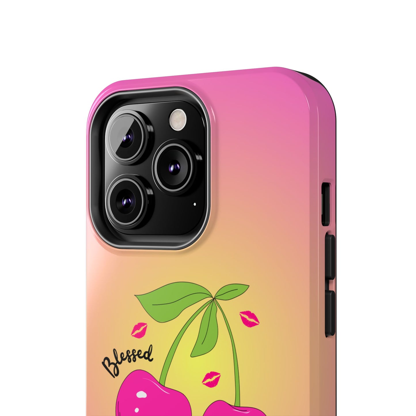 Hot Pink Cherry Blessed Baby Tough Phone Case