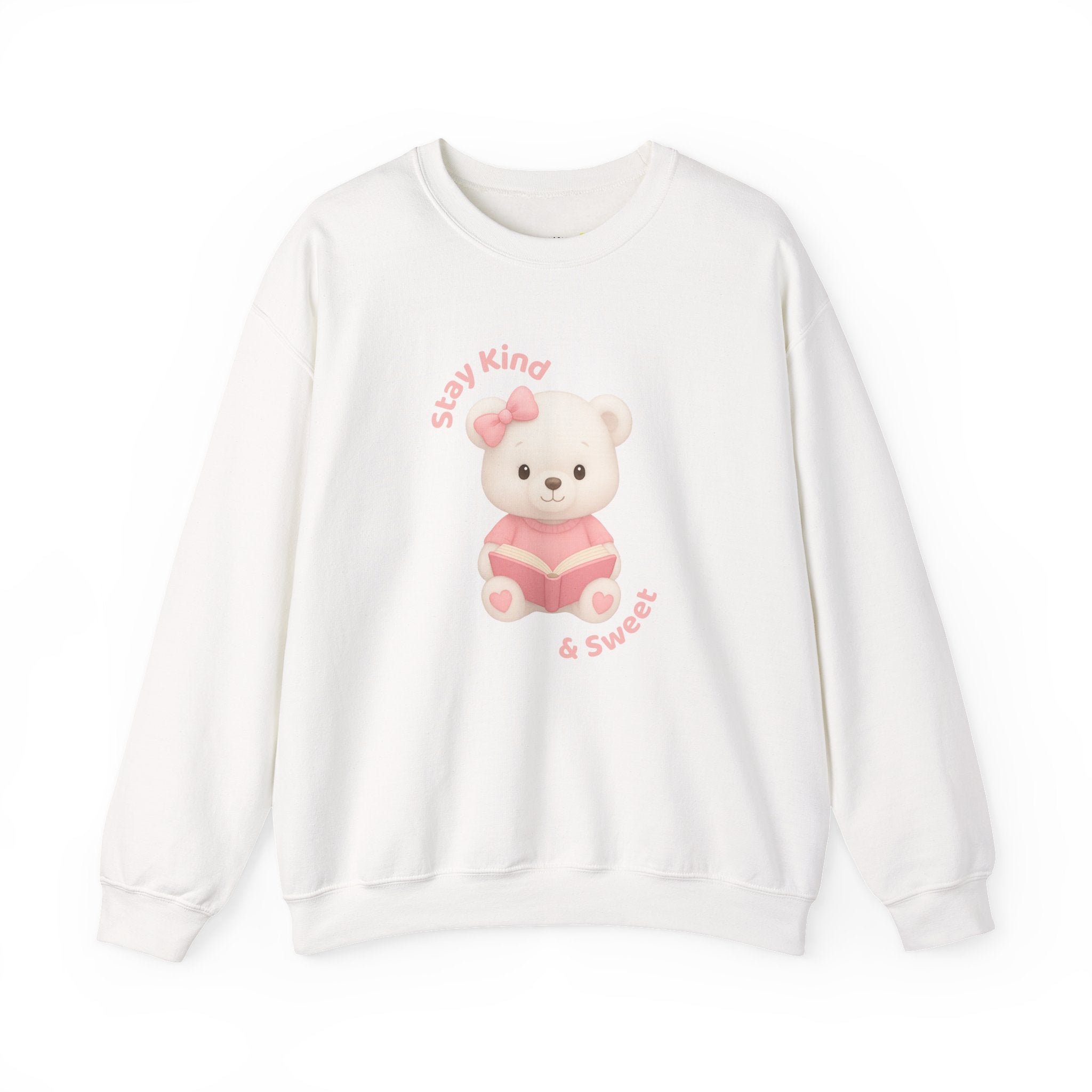 Stay Kind & Sweet™ Teddy Bear Sweatshirt | Cozy Ethically Made Unisex Sweater for Pretty Girls