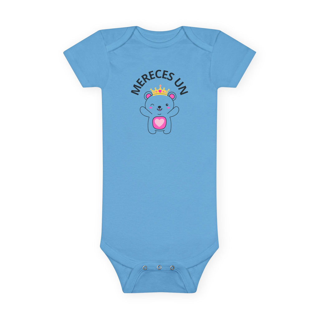 Mereces un Abrazo - Mameluco de Bebé Niña con Osito y Corona | Suave, Lindo y Perfecto para Mamas Amorosas