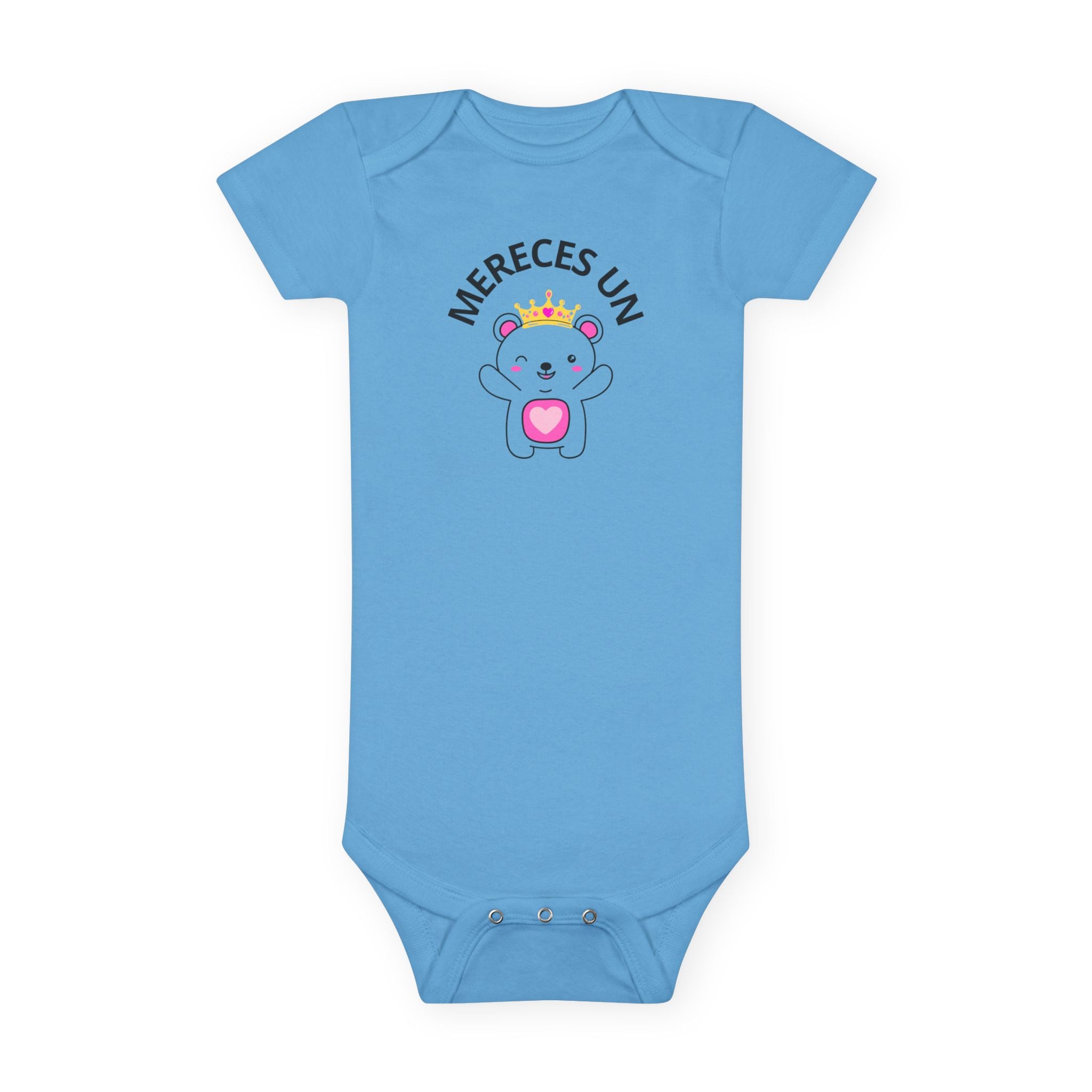Mereces un Abrazo - Mameluco de Bebé Niña con Osito y Corona | Suave, Lindo y Perfecto para Mamas Amorosas