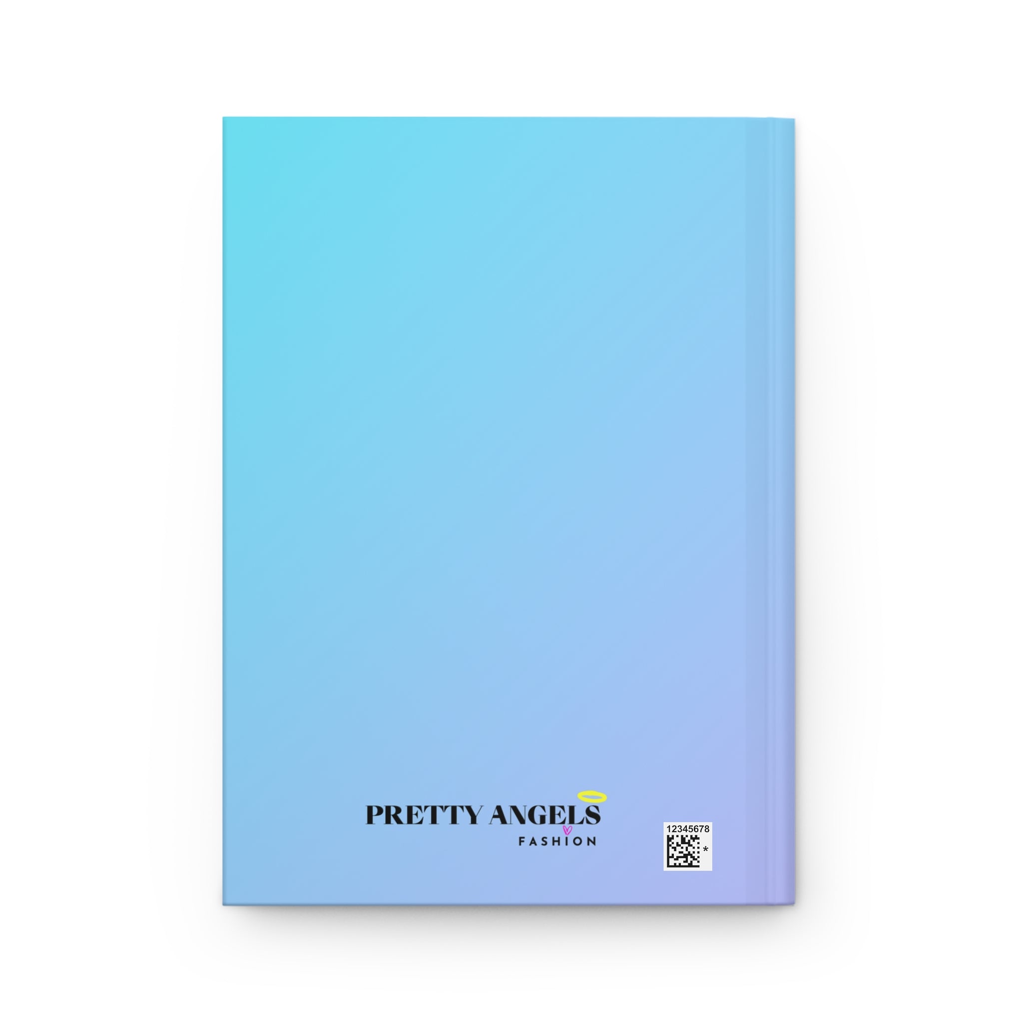Pretty Blessed Girl Hardcover Journal — Cute Teddy Bear with Pink Heart (Ombre Blue)