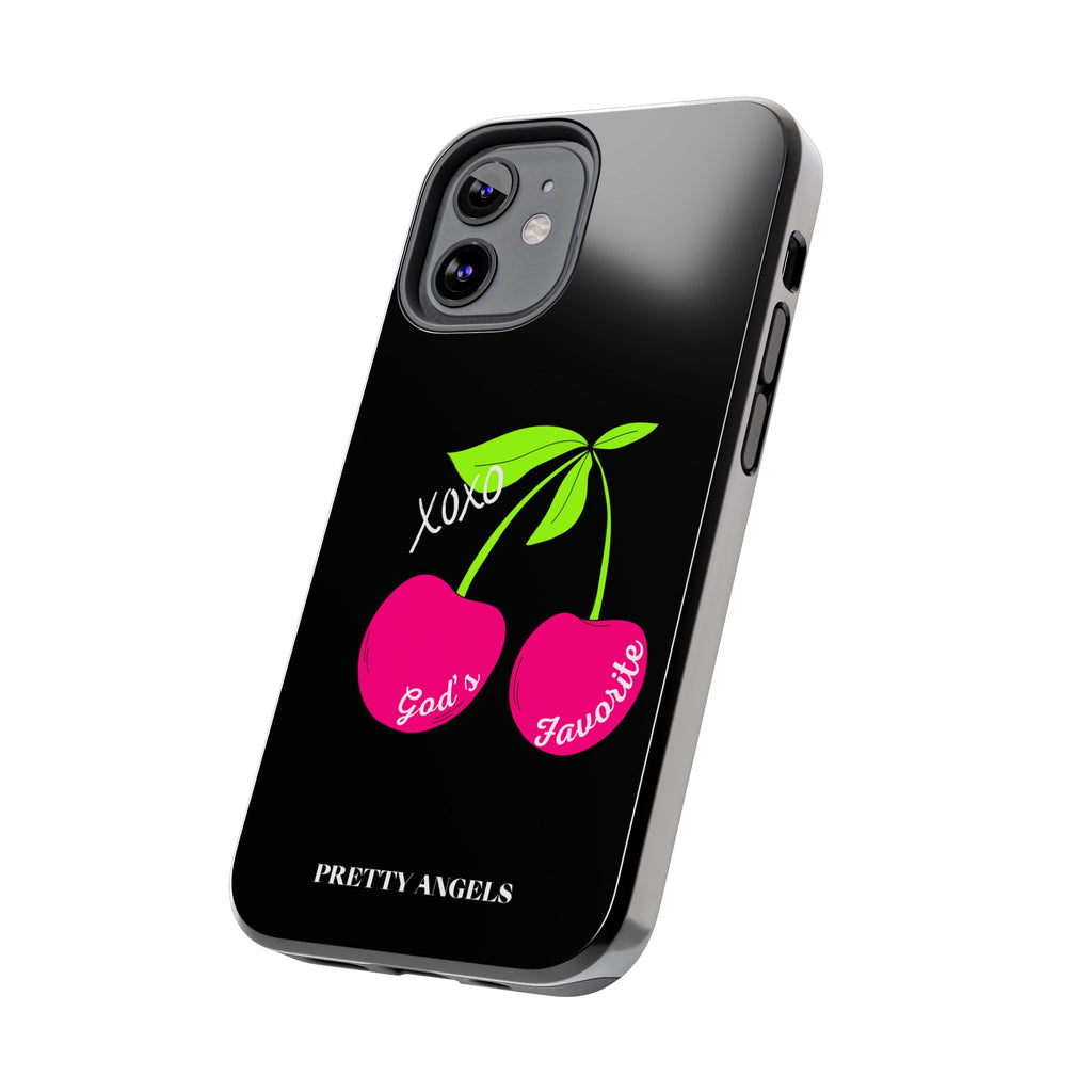 Tough Phone Case — 'God's Favorite' with Hot Pink Cherry