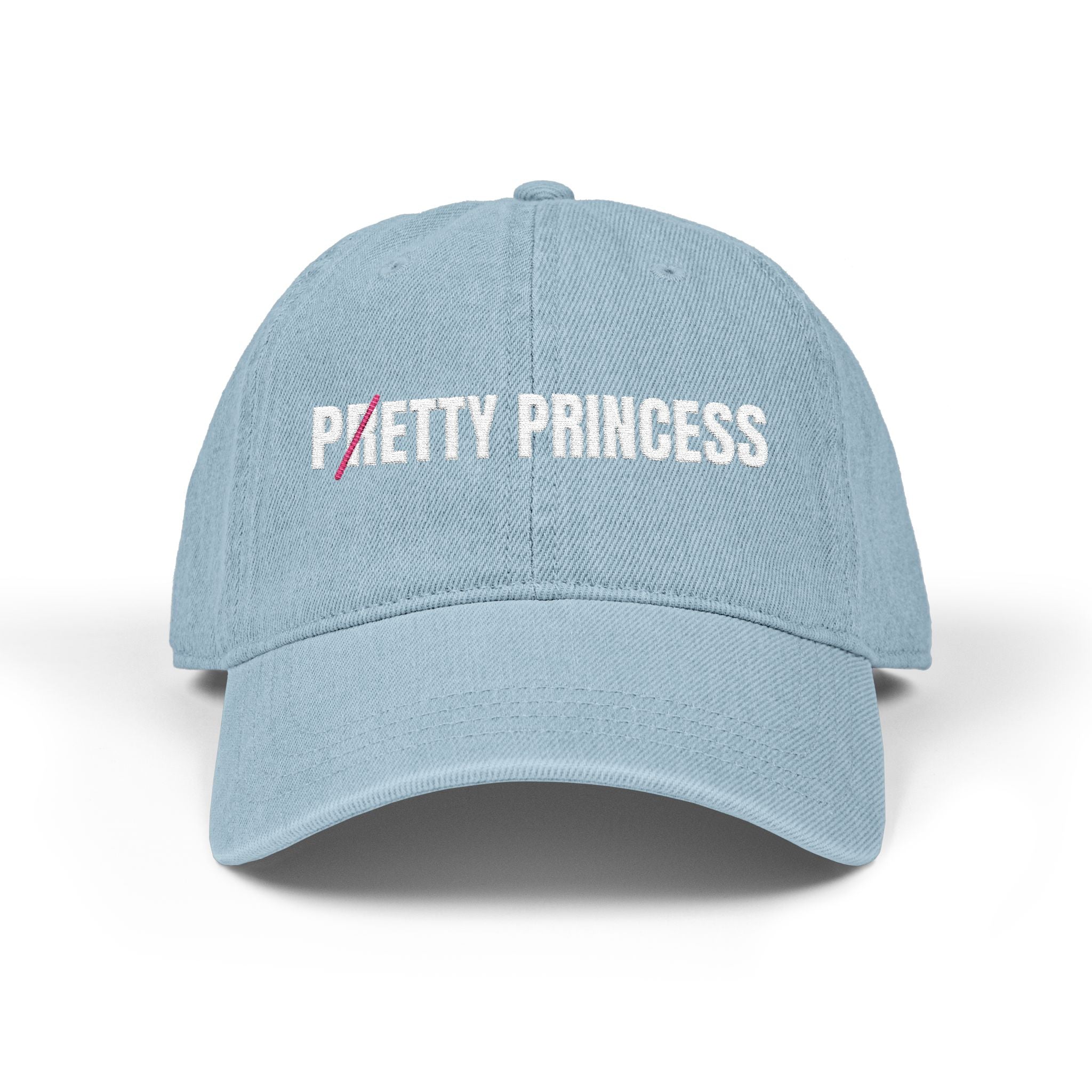 Pretty Princess (Not Petty) Embroidered Denim Hat - Luxury Vintage Baddie Adjustable Cap”