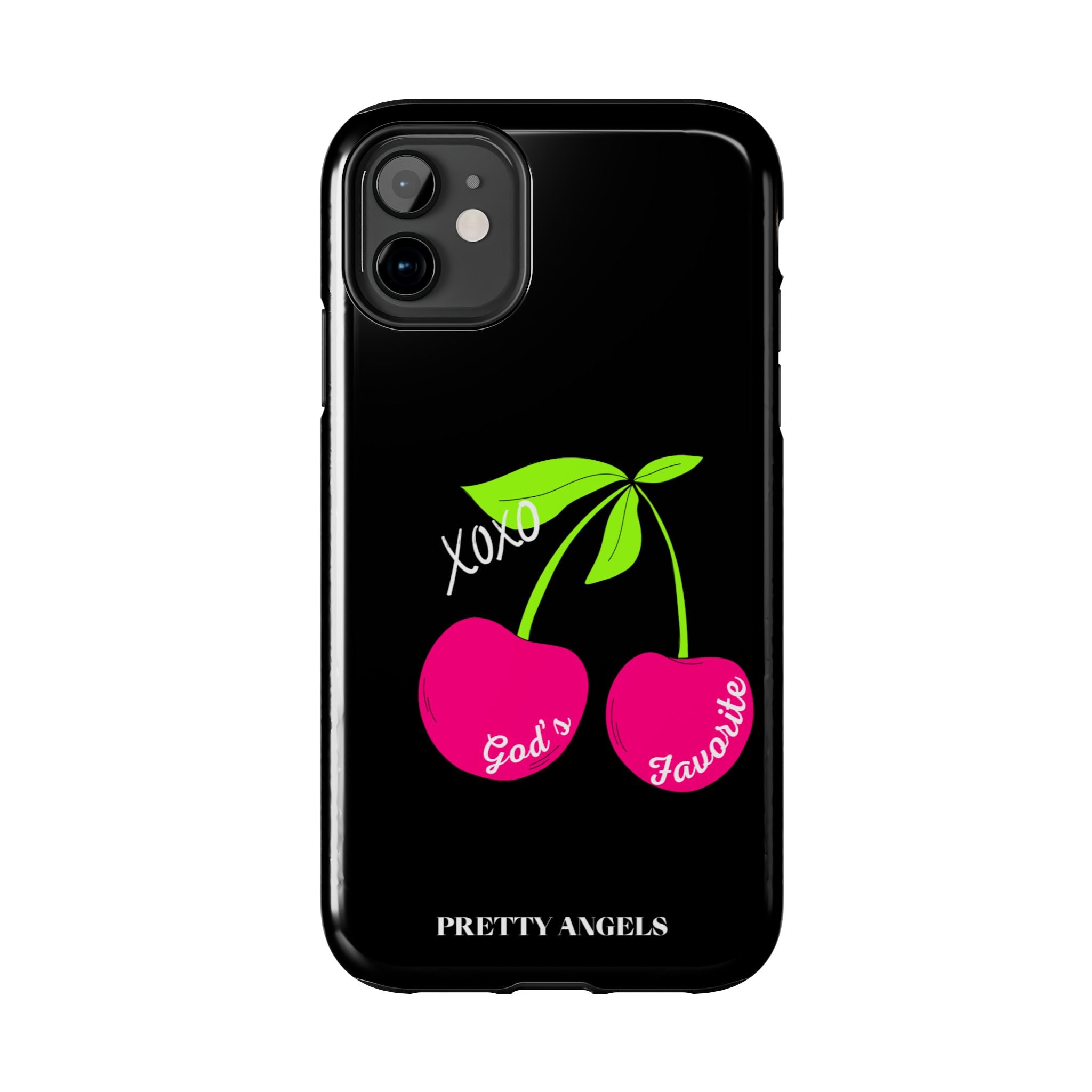 Tough Phone Case — 'God's Favorite' with Hot Pink Cherry
