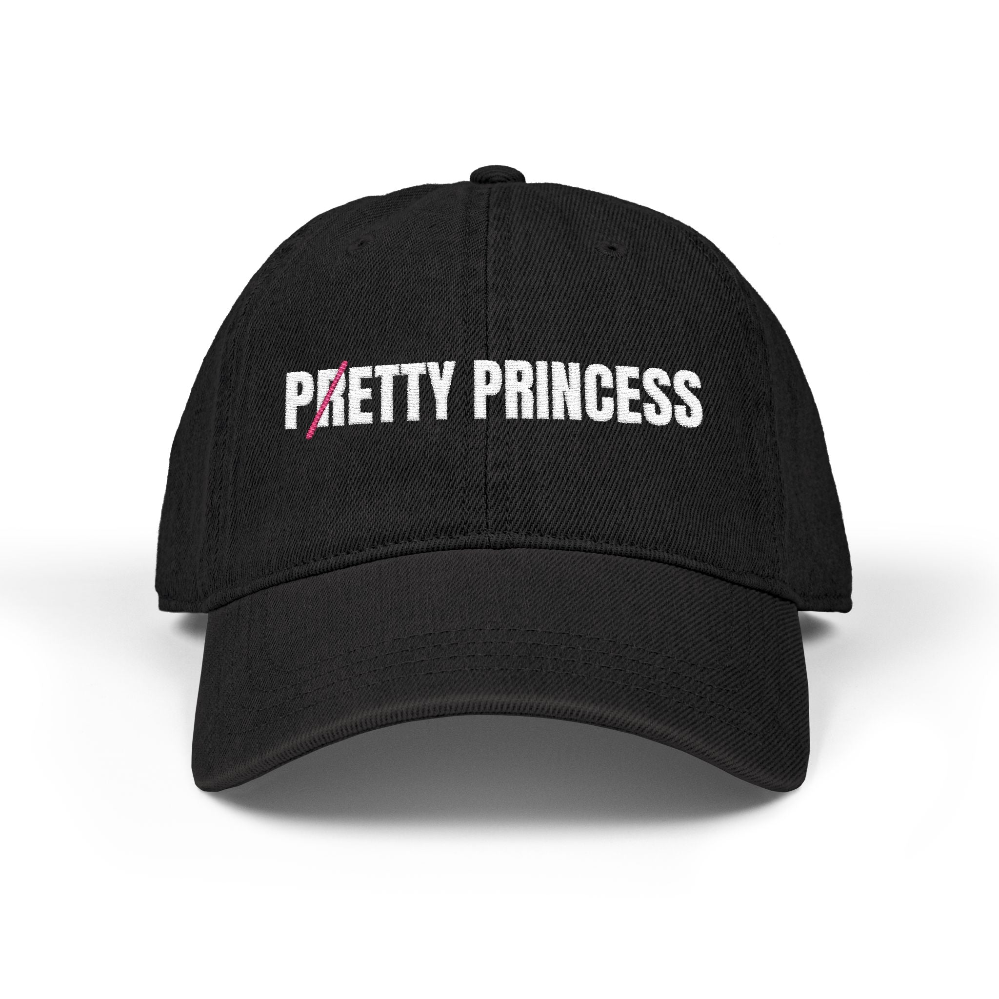 Pretty Princess (Not Petty) Embroidered Denim Hat - Luxury Vintage Baddie Adjustable Cap”