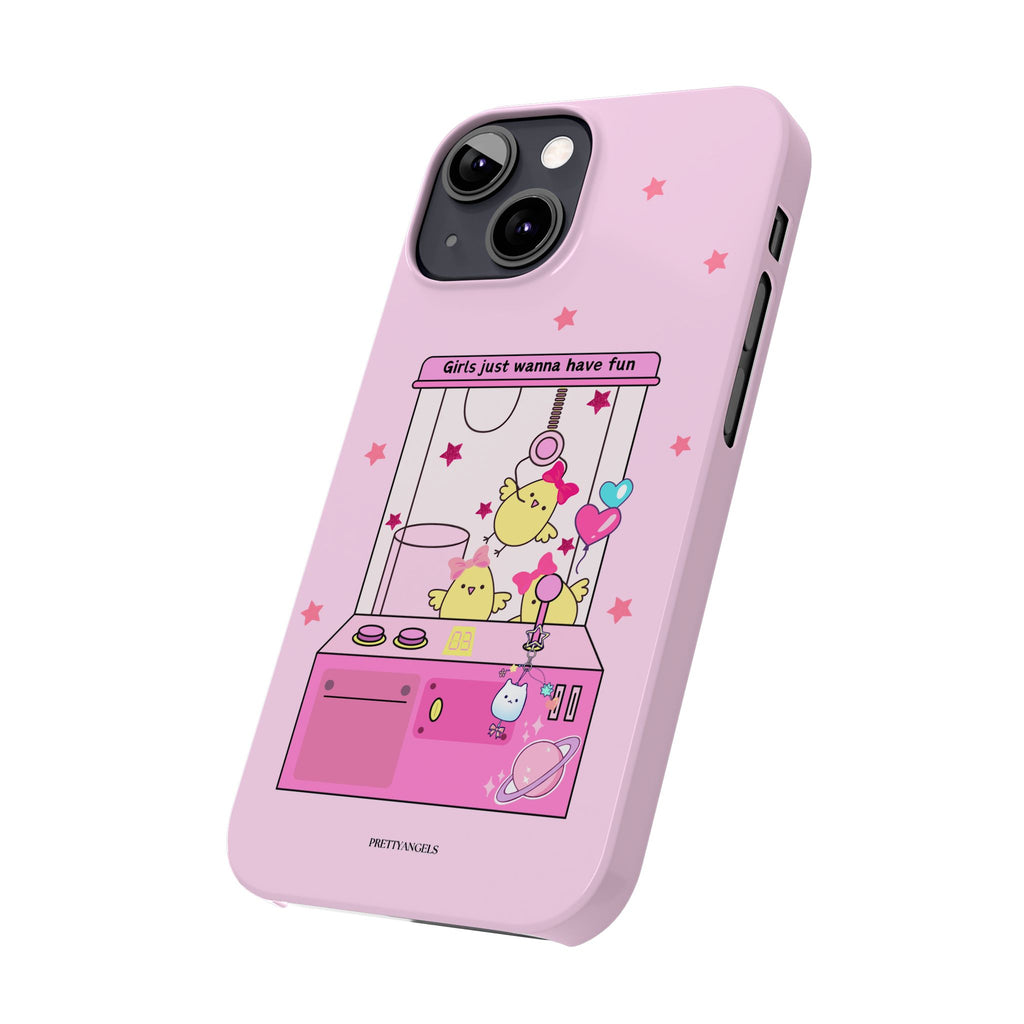 Cute Girls' Phone Case - Fun Vibe Slim Phone Cases, Cute Phone Cover, Kawaii Phone Case, Fun Pink Design, Gift for Her