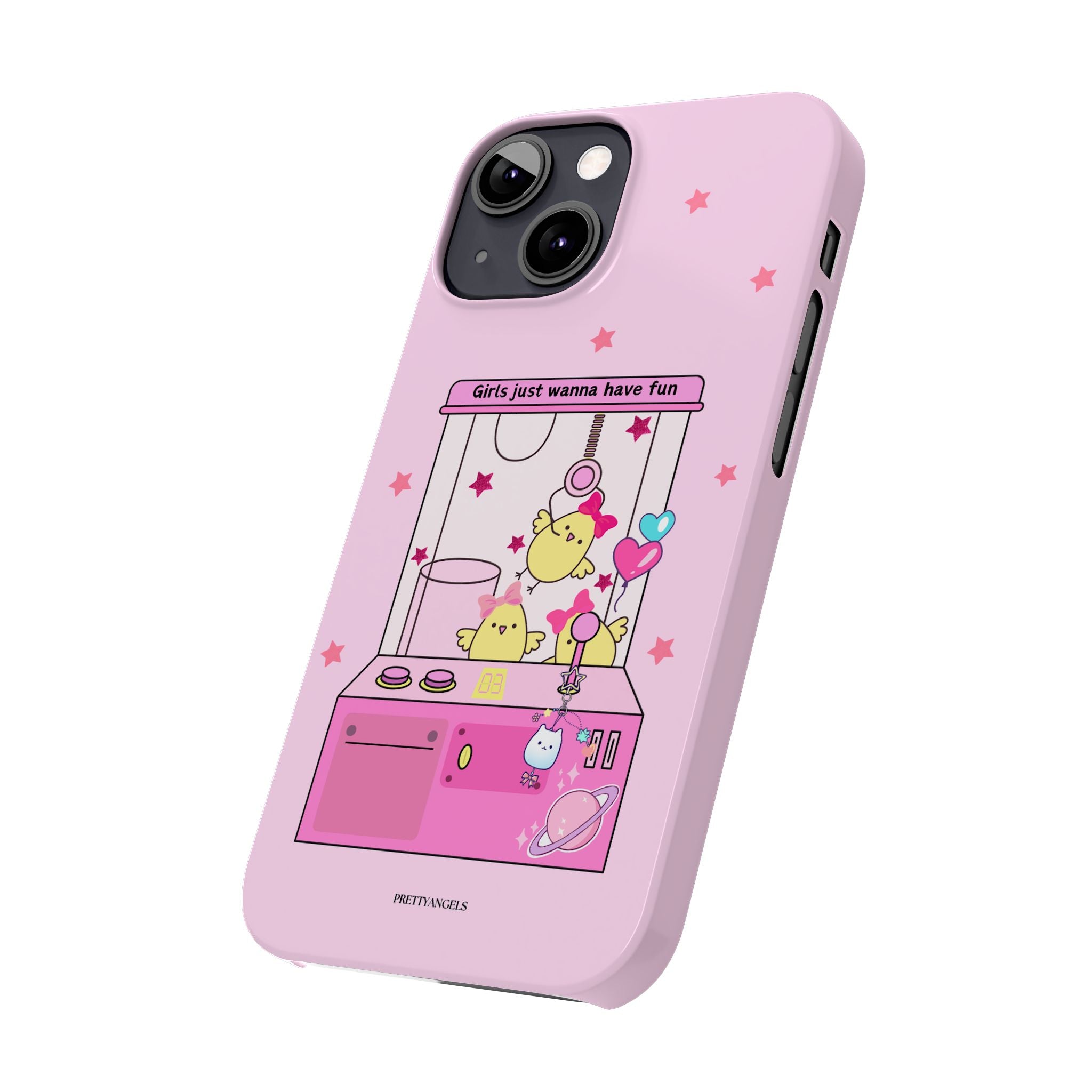 Cute Girls' Phone Case - Fun Vibe Slim Phone Cases, Cute Phone Cover, Kawaii Phone Case, Fun Pink Design, Gift for Her