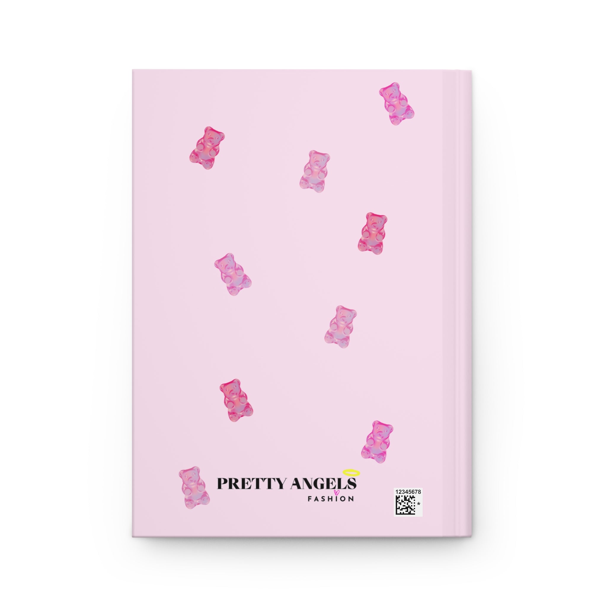 “For My Sweet Thoughts” Light Pink Hardcover Notebook - 150 Lined Pages | Aesthetic Gummy Bear Journal with Yellow Teddy Bear, Honey Bucket & Thought Bubble | Cute Luxury Stationary for Rich Girls