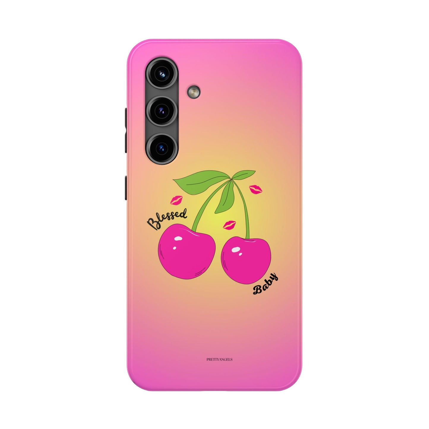 Hot Pink Cherry Blessed Baby Tough Phone Case