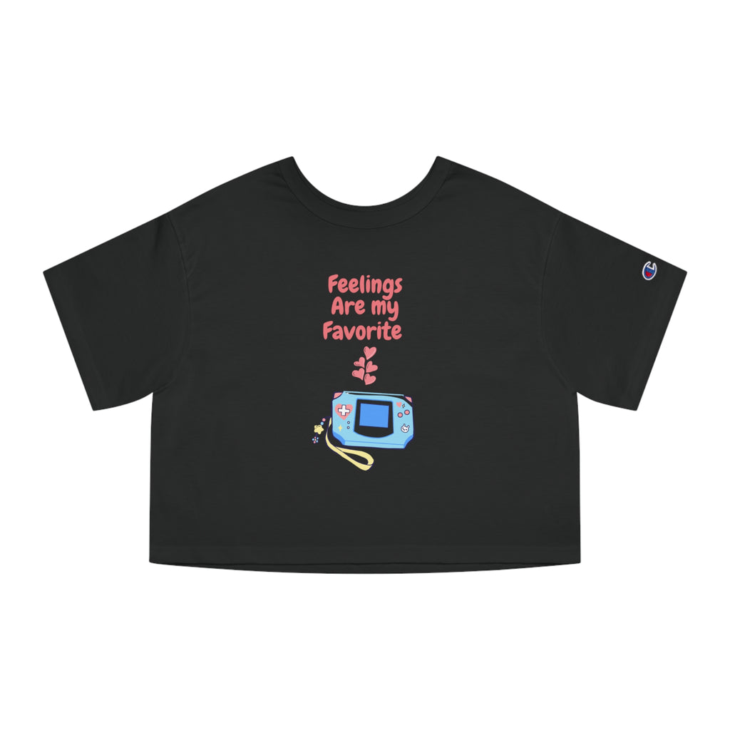 “Feelings Are My Favorite” Loose Fit Champion® Cropped Tee – Skater Baddie Girl Aesthetic