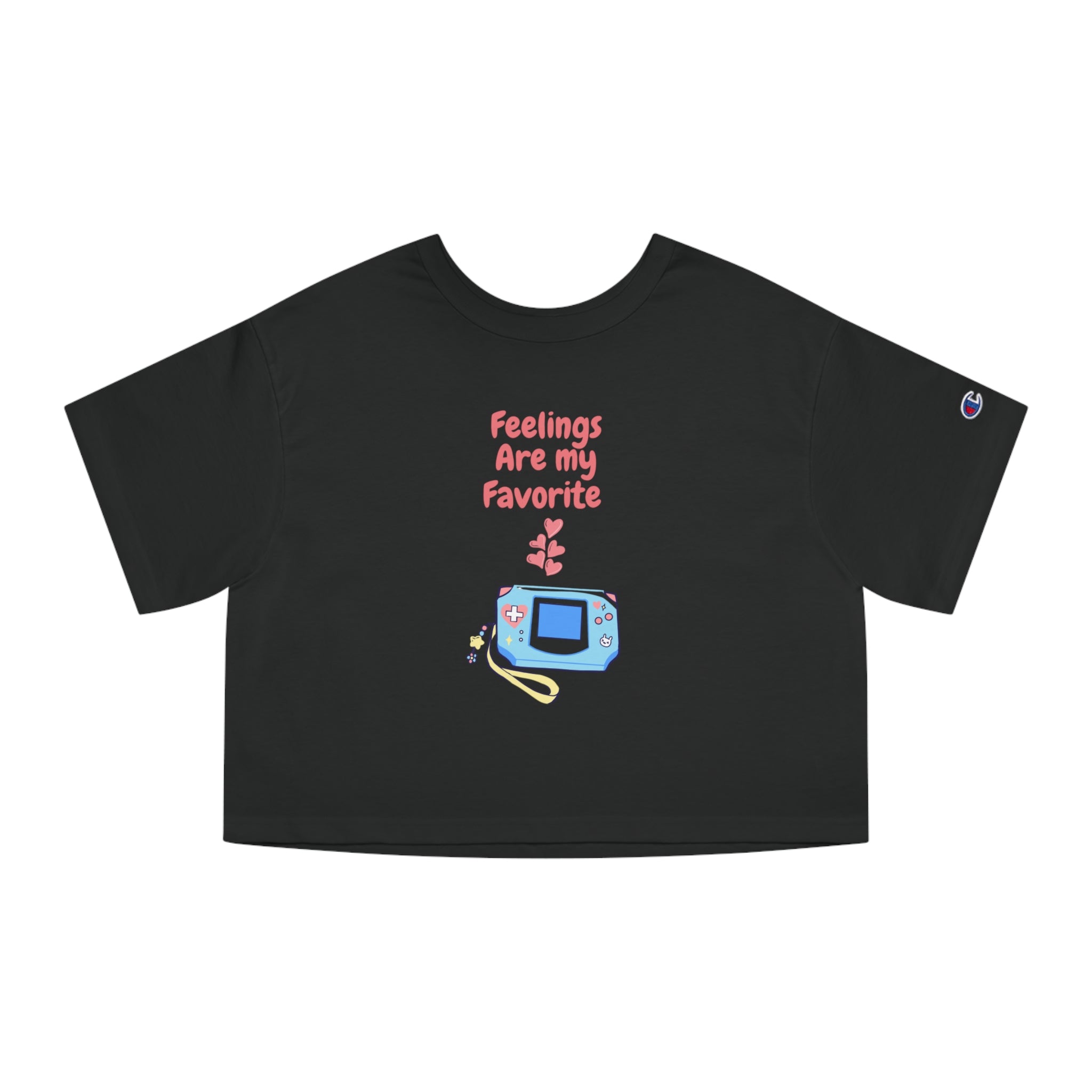 “Feelings Are My Favorite” Loose Fit Champion® Cropped Tee – Skater Baddie Girl Aesthetic