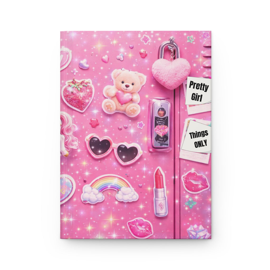 Pink Kawaii Hardcover Journal — Pretty Girl Stickers, Unicorn & Self-Love Notebook