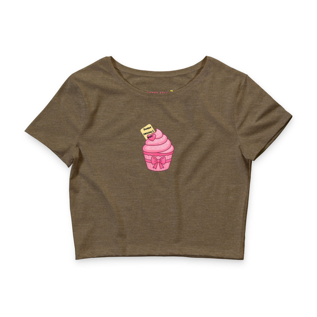 Sweet Inside & Out Pink Cupcake Crop Tee