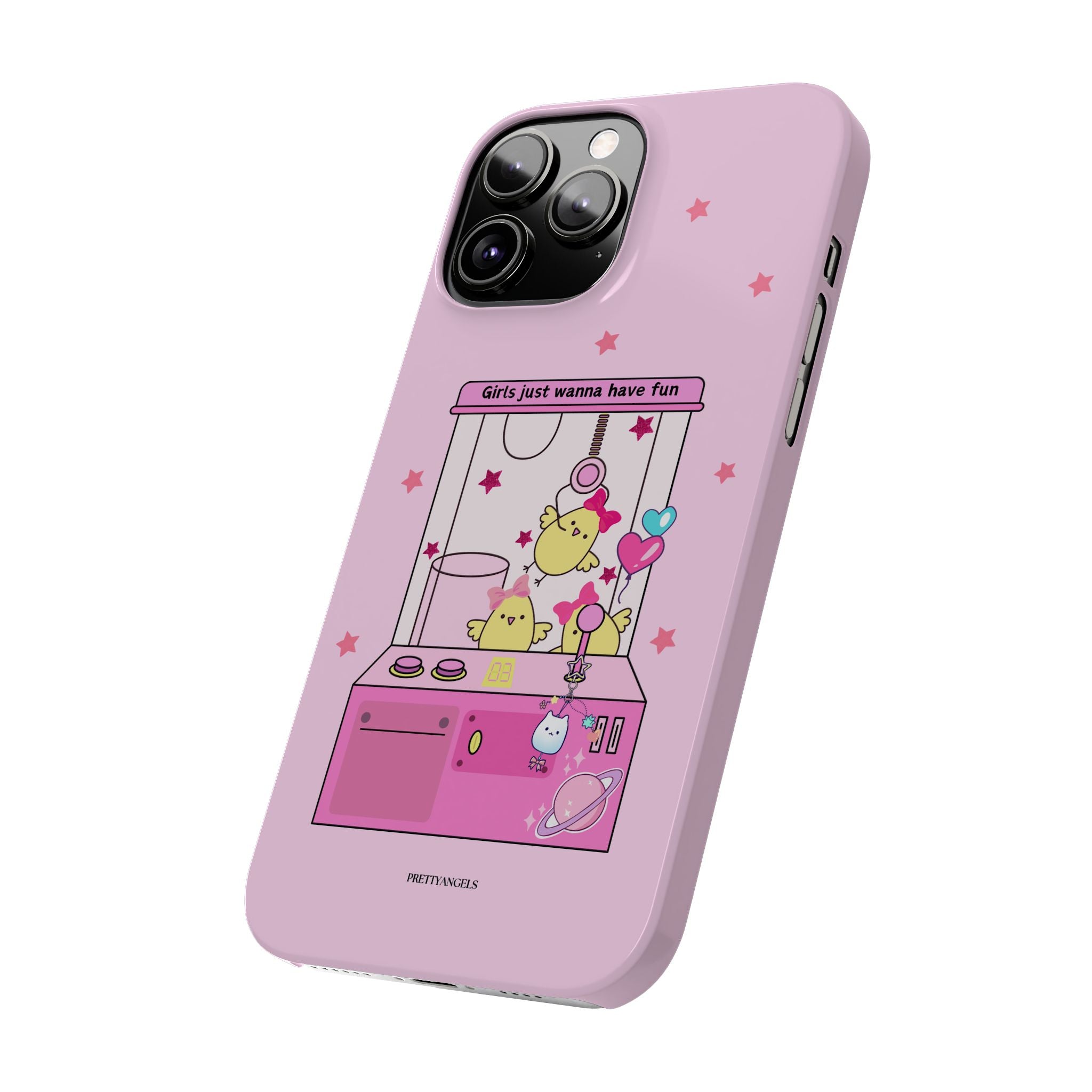 Cute Girls' Phone Case - Fun Vibe Slim Phone Cases, Cute Phone Cover, Kawaii Phone Case, Fun Pink Design, Gift for Her