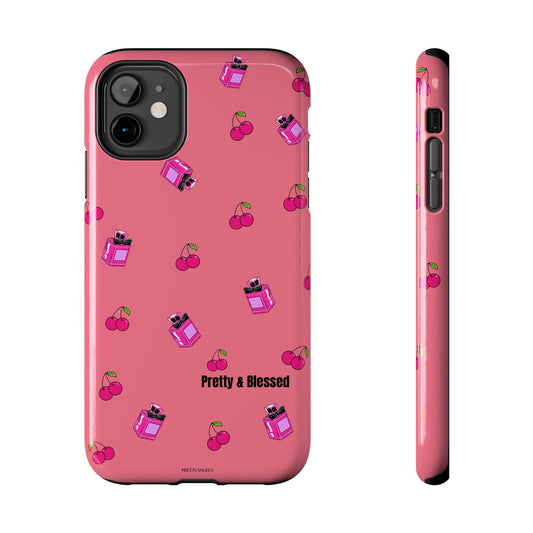 Pretty & Blessed Pink Cherries & Perfume Phone case