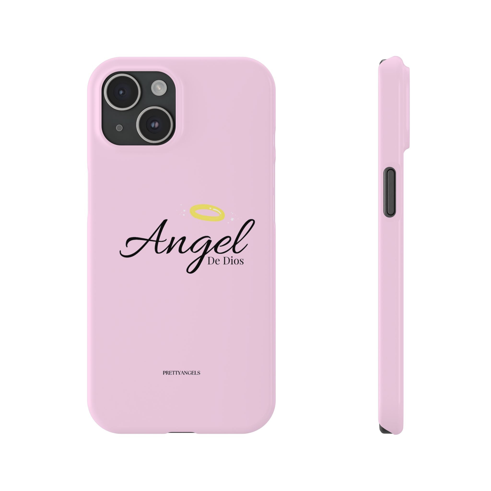 Angel De Dios Pink Slim Phone Case - Lightweight, Protective & Faith-Inspired for Latina Baddies, Girly Trendy Accessory