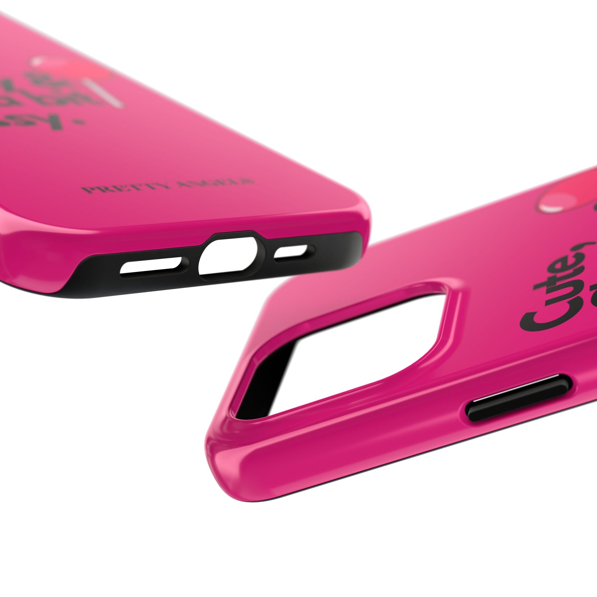 Cute Classy Just a Bit Sassy Hot Pink Phone Case — Lollipop Baddie Vibe Tough Phone Case