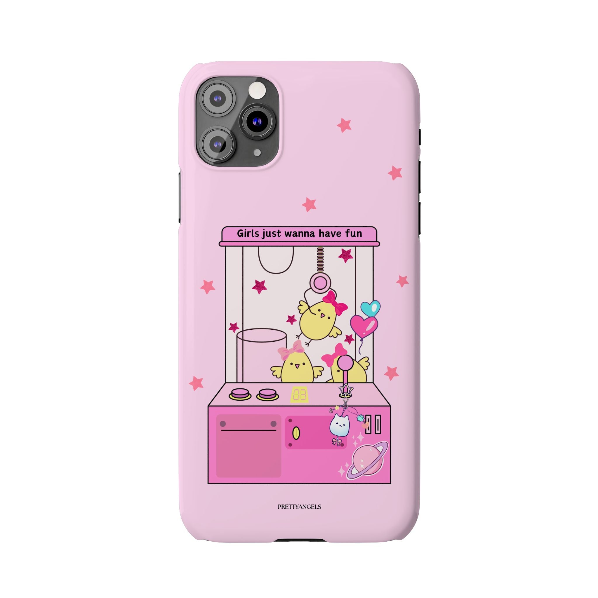Cute Girls' Phone Case - Fun Vibe Slim Phone Cases, Cute Phone Cover, Kawaii Phone Case, Fun Pink Design, Gift for Her