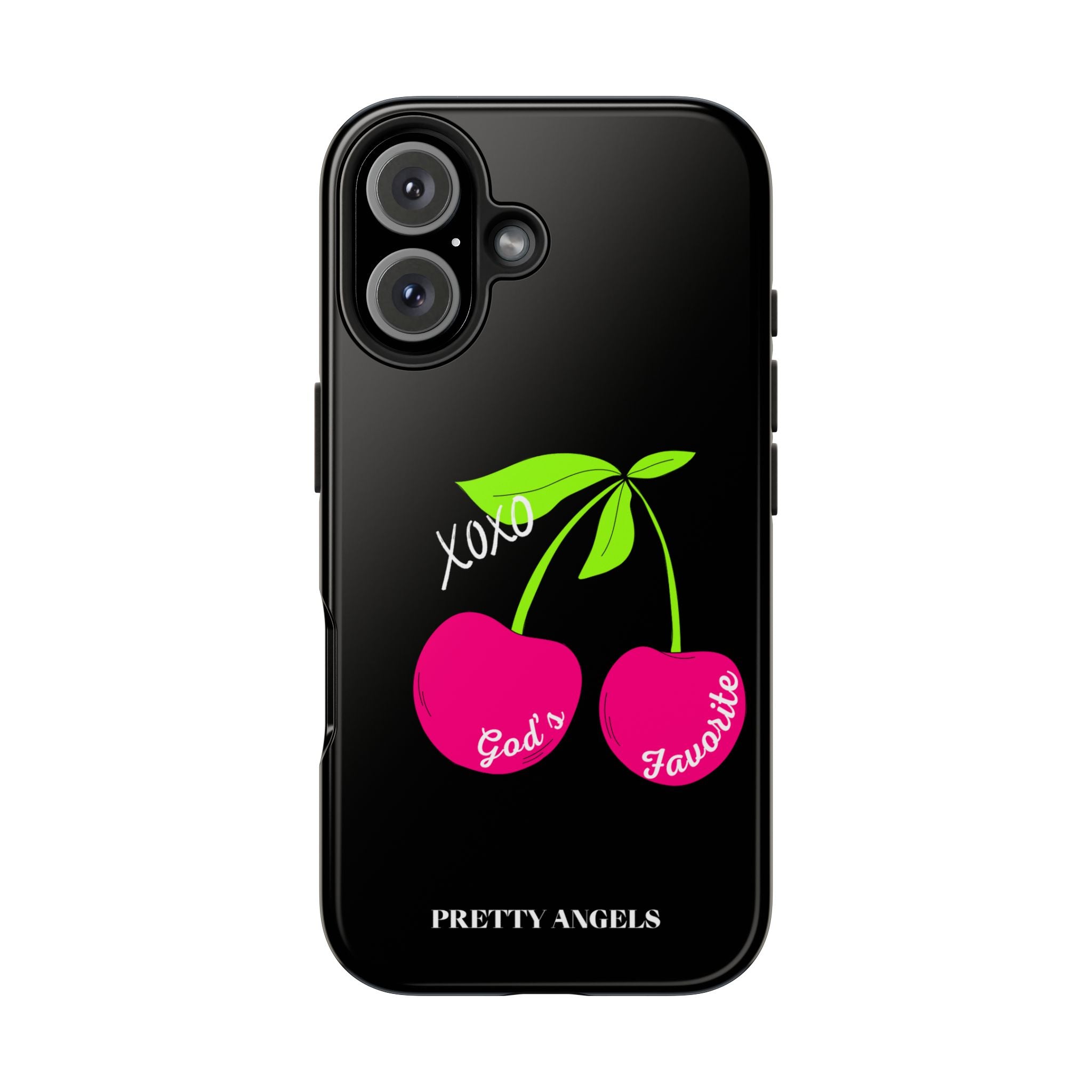 Tough Phone Case — 'God's Favorite' with Hot Pink Cherry
