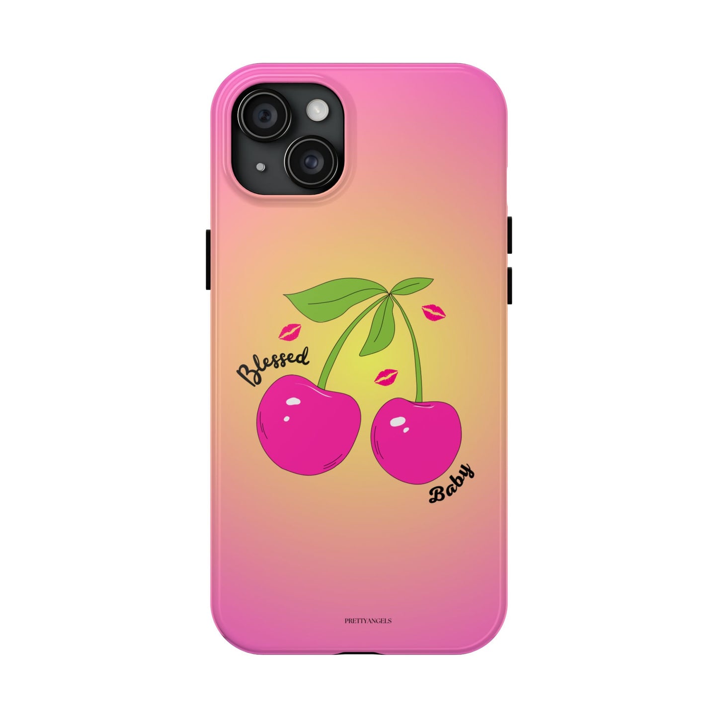 Hot Pink Cherry Blessed Baby Tough Phone Case