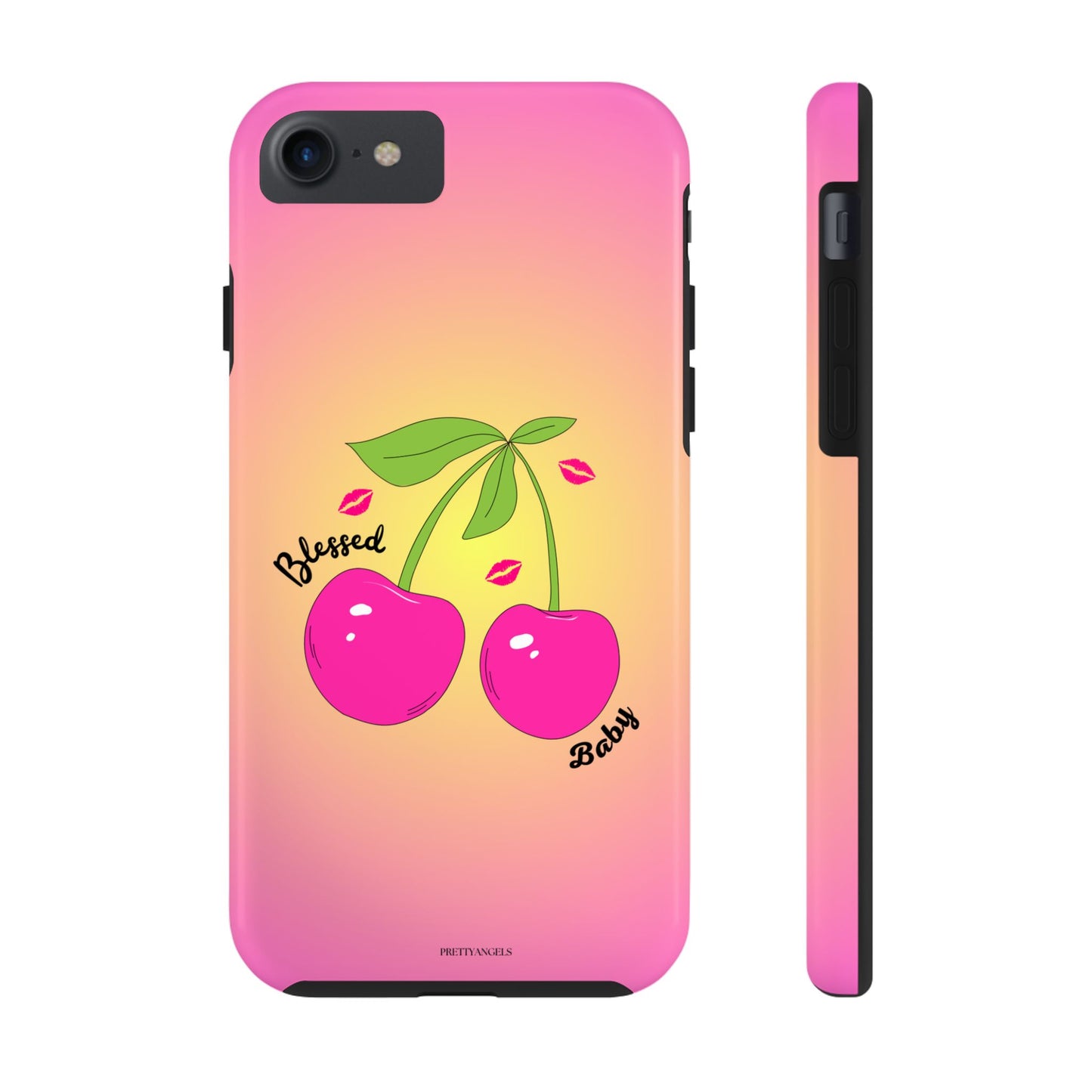 Hot Pink Cherry Blessed Baby Tough Phone Case