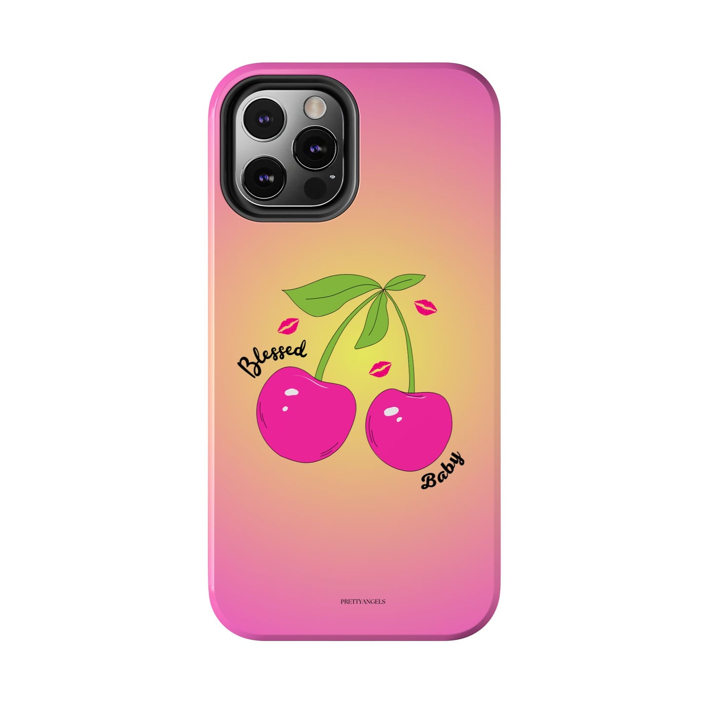 Hot Pink Cherry Blessed Baby Tough Phone Case