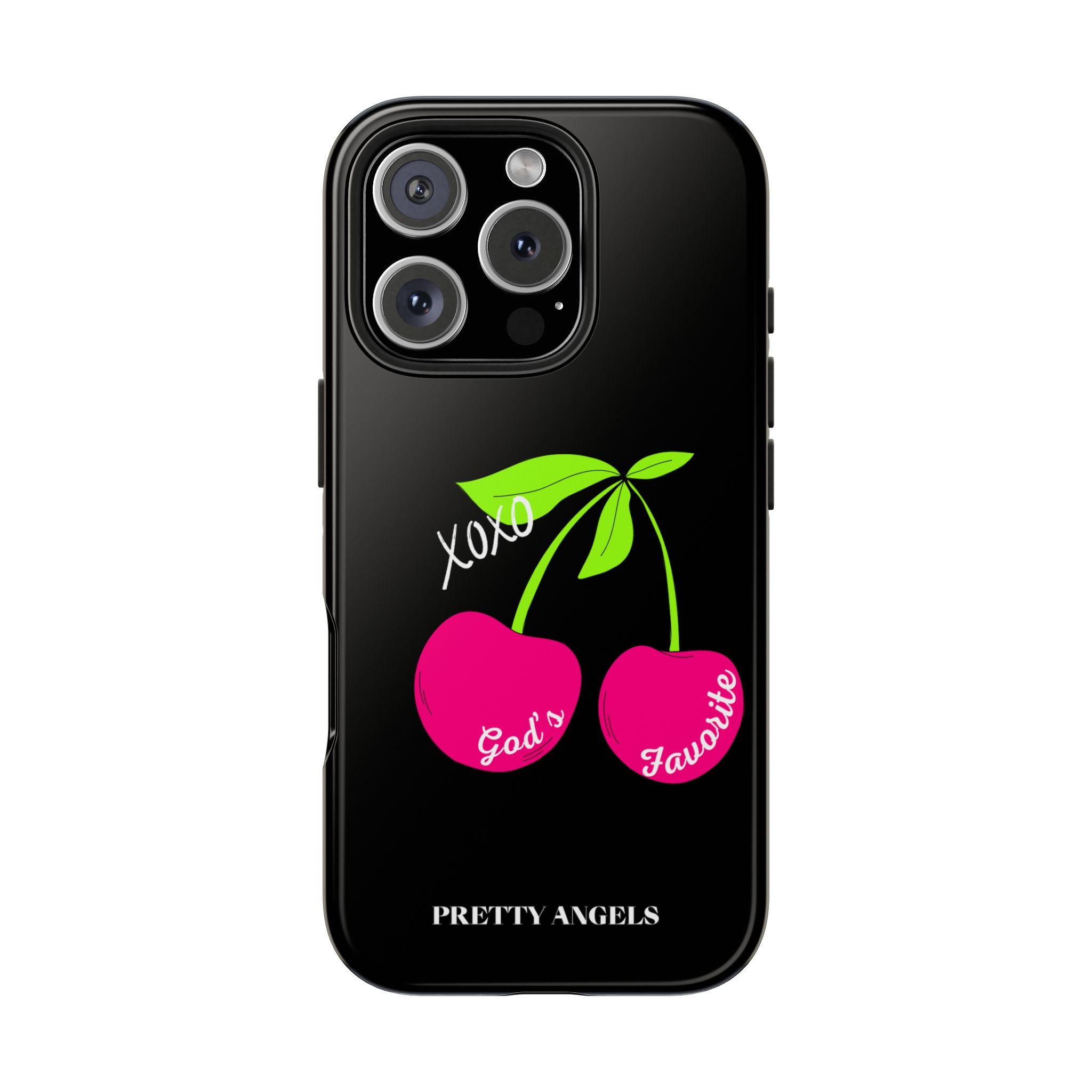 Tough Phone Case — 'God's Favorite' with Hot Pink Cherry