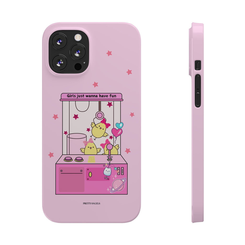 Cute Girls' Phone Case - Fun Vibe Slim Phone Cases, Cute Phone Cover, Kawaii Phone Case, Fun Pink Design, Gift for Her