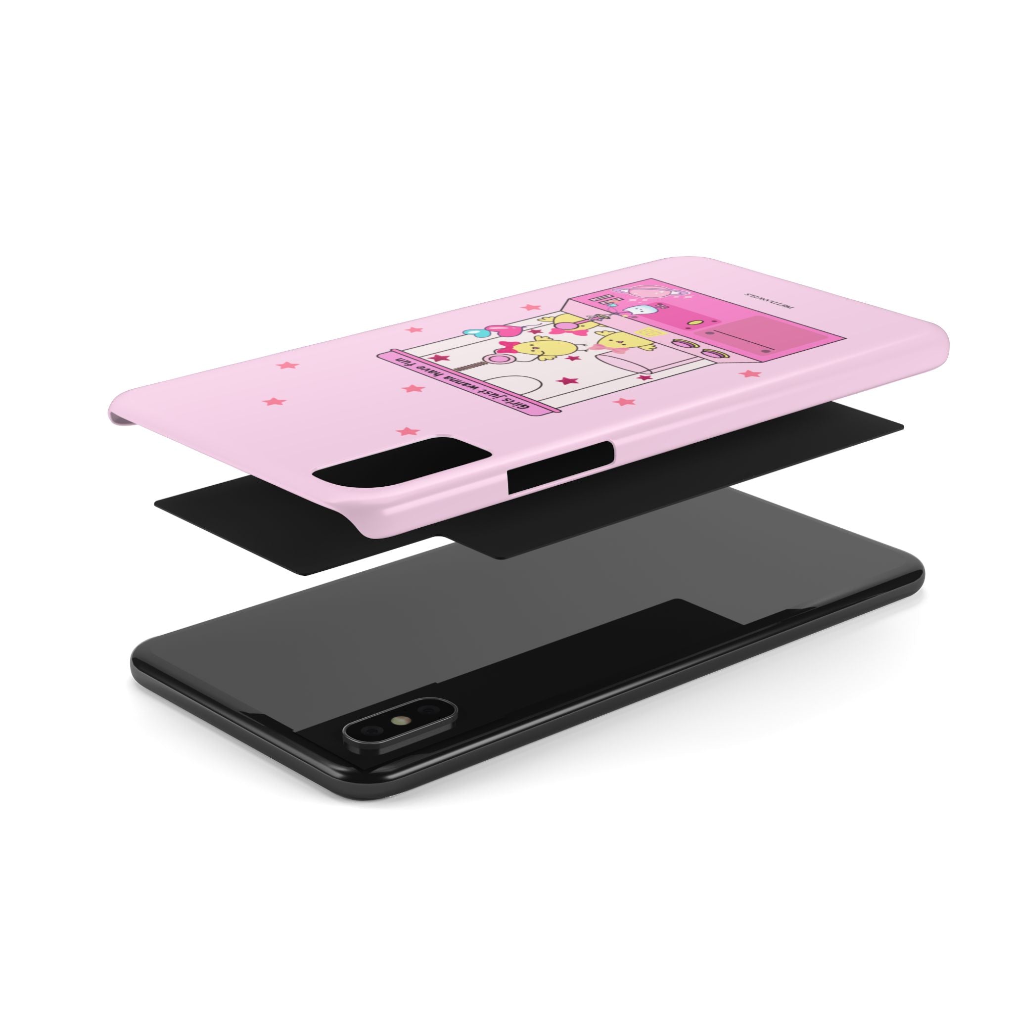 Cute Girls' Phone Case - Fun Vibe Slim Phone Cases, Cute Phone Cover, Kawaii Phone Case, Fun Pink Design, Gift for Her