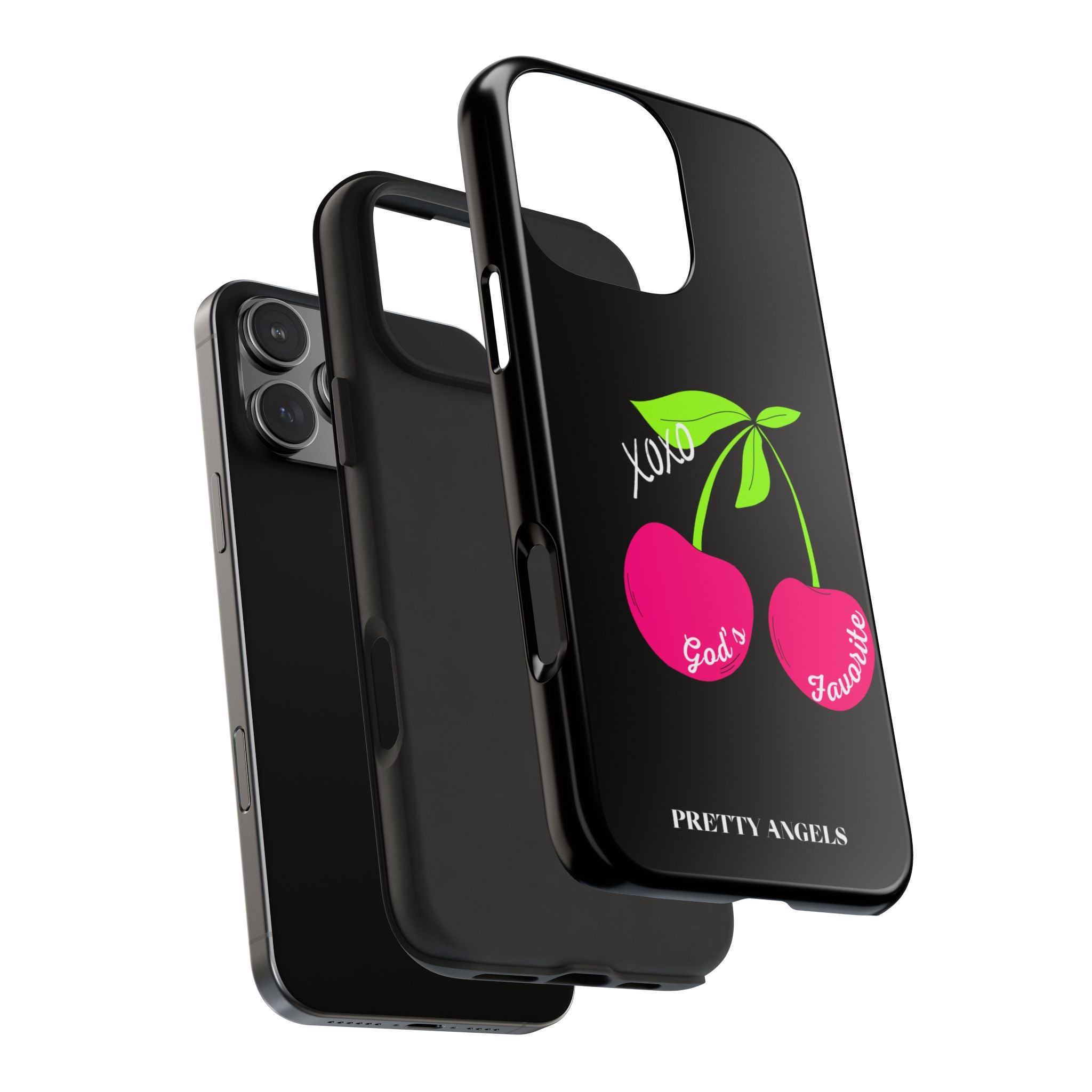 Tough Phone Case — 'God's Favorite' with Hot Pink Cherry