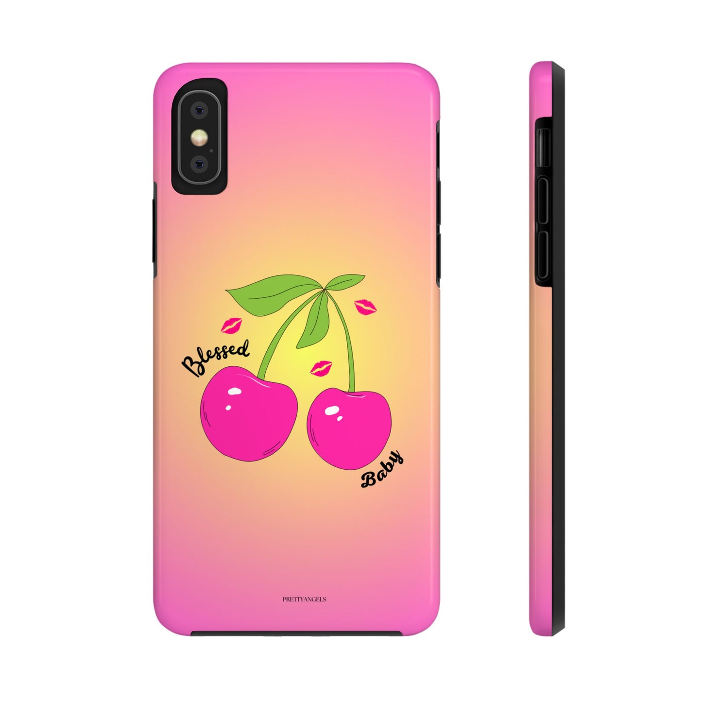 Hot Pink Cherry Blessed Baby Tough Phone Case