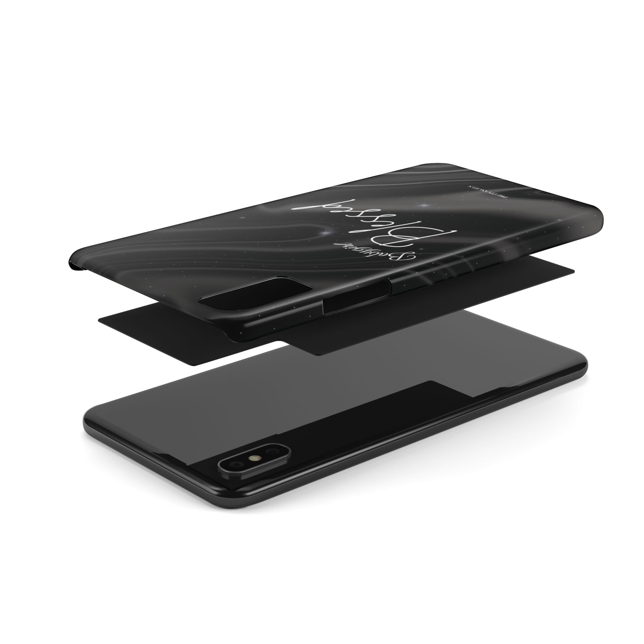 Blessed Babygirl Black Luxe Phone Case - Slim Lightweight & Protective for Rich Feminine Aesthetic Girls