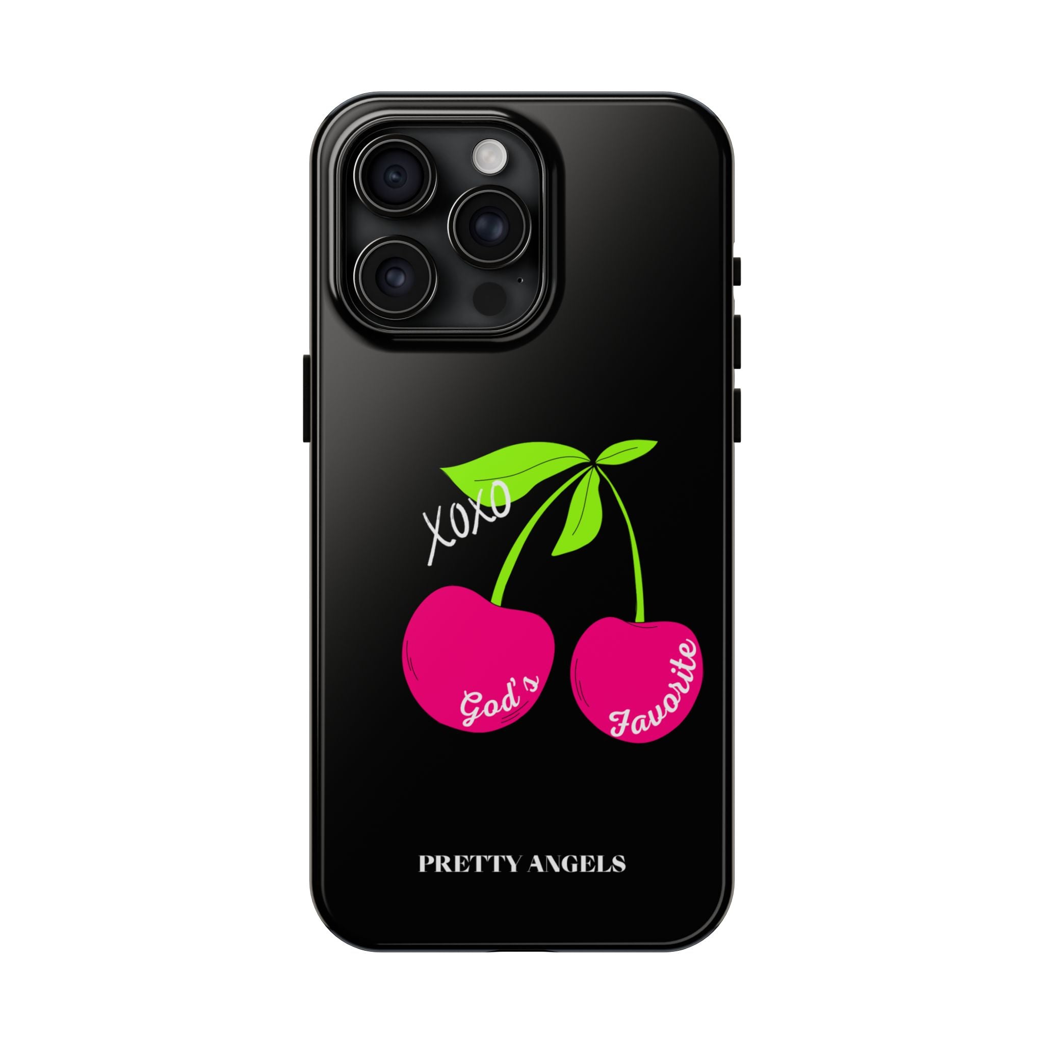 Tough Phone Case — 'God's Favorite' with Hot Pink Cherry