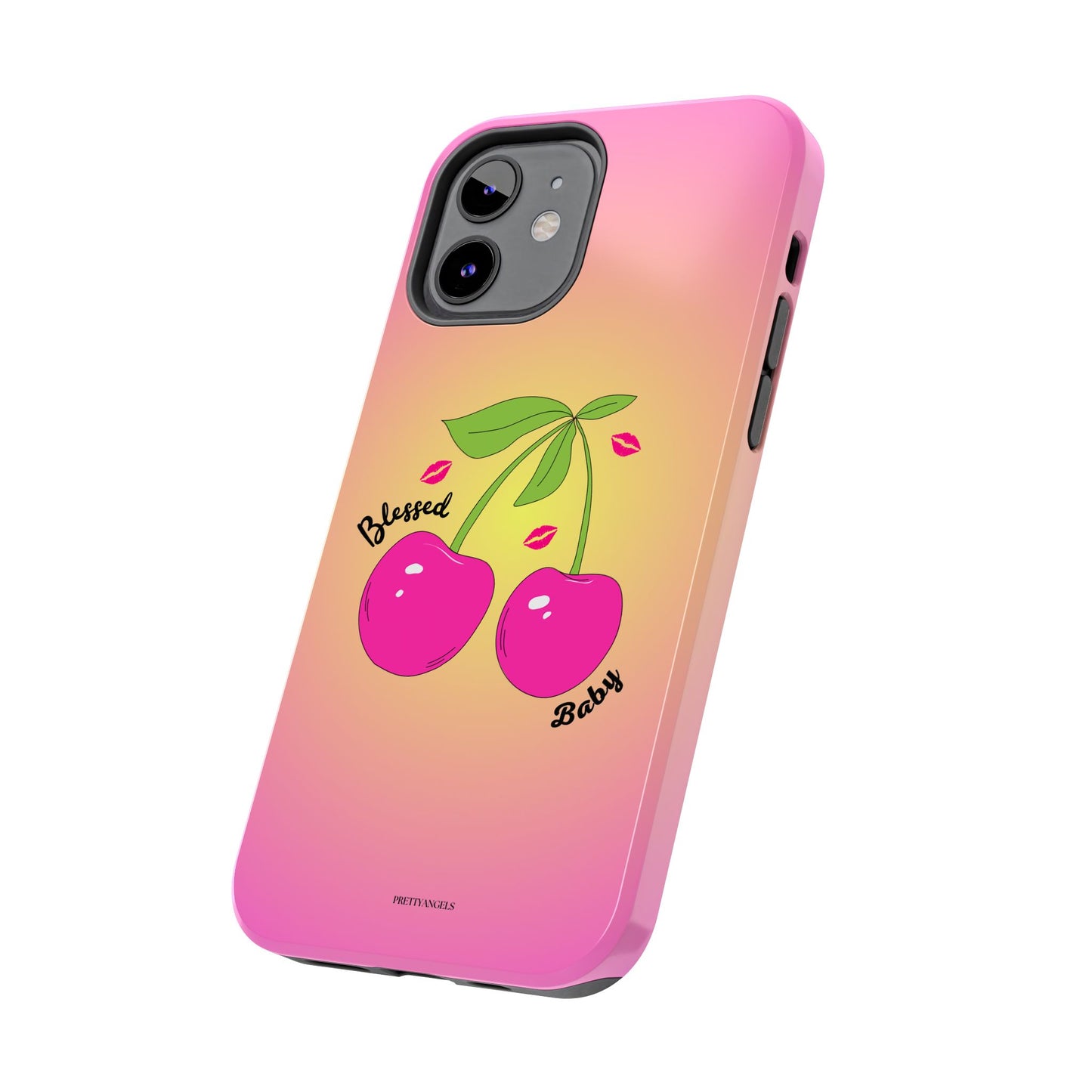 Hot Pink Cherry Blessed Baby Tough Phone Case