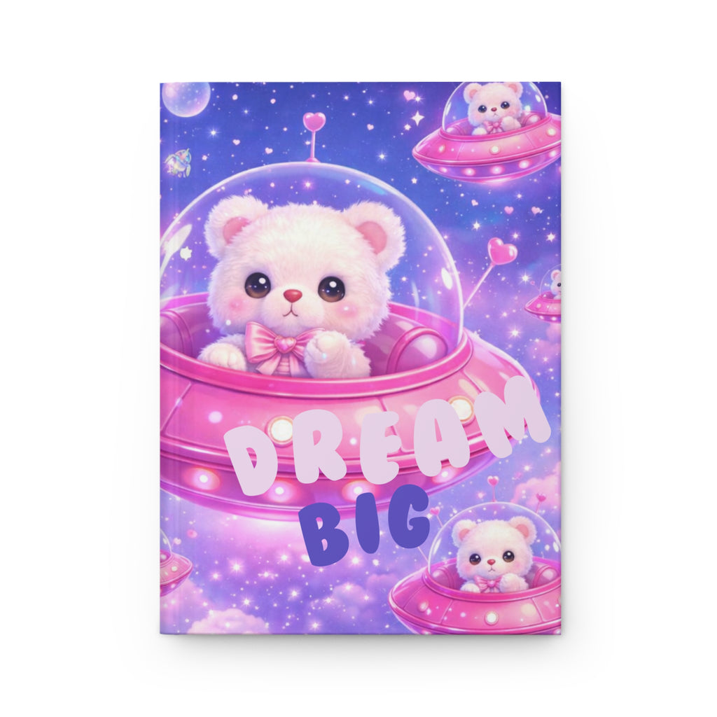 Dream Big Purple Galaxy Hardcover Journal — Teddy Bears in Space