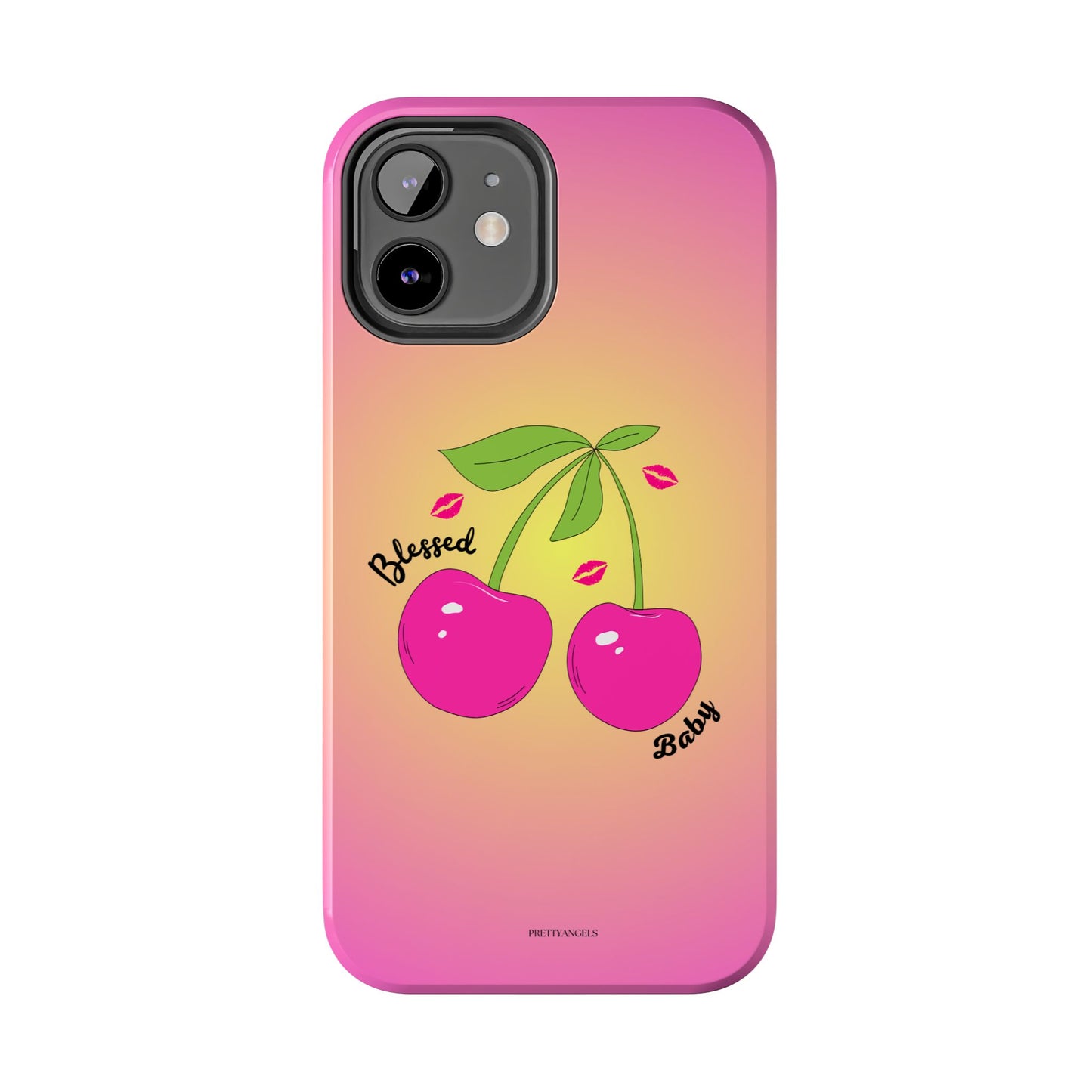 Hot Pink Cherry Blessed Baby Tough Phone Case