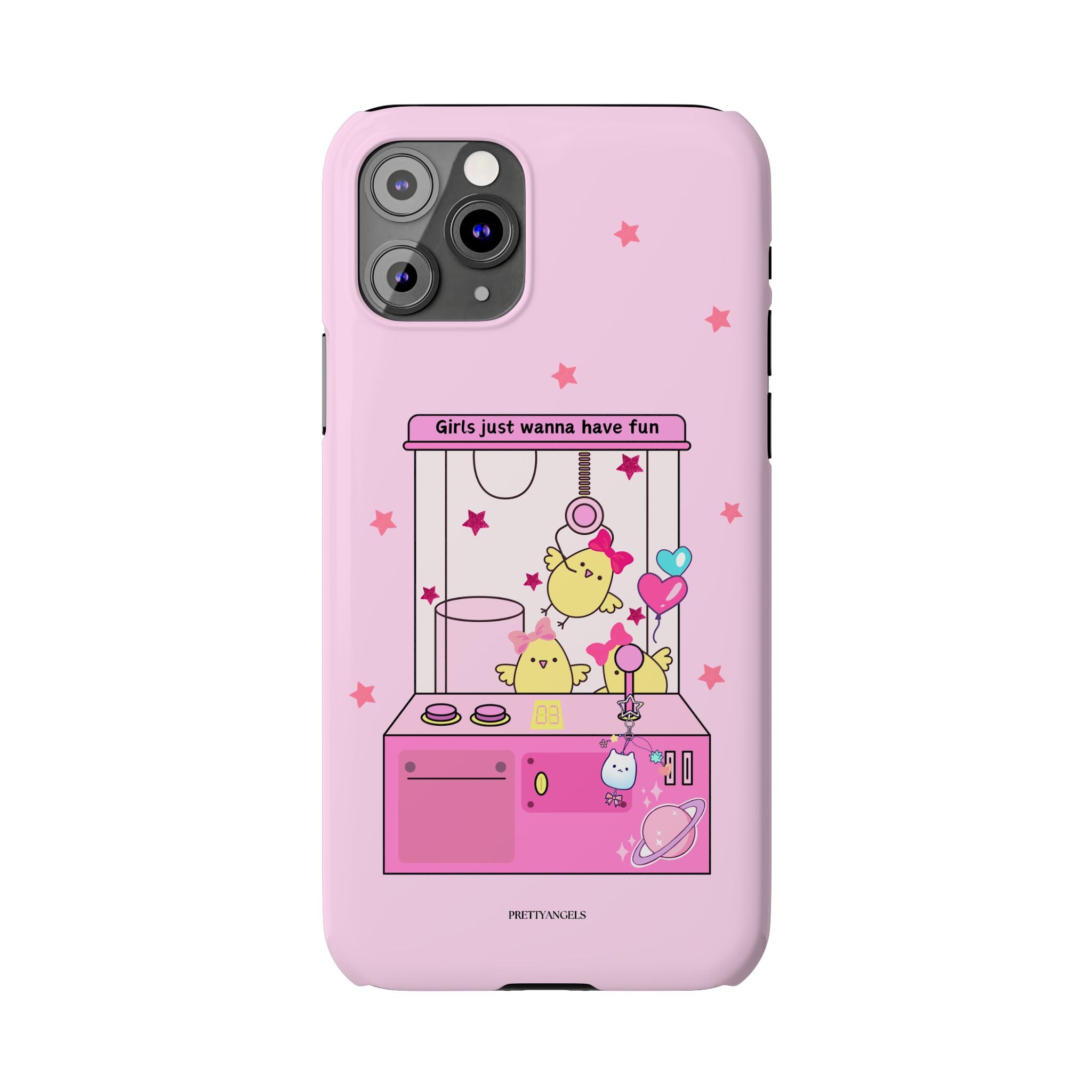 Cute Girls' Phone Case - Fun Vibe Slim Phone Cases, Cute Phone Cover, Kawaii Phone Case, Fun Pink Design, Gift for Her