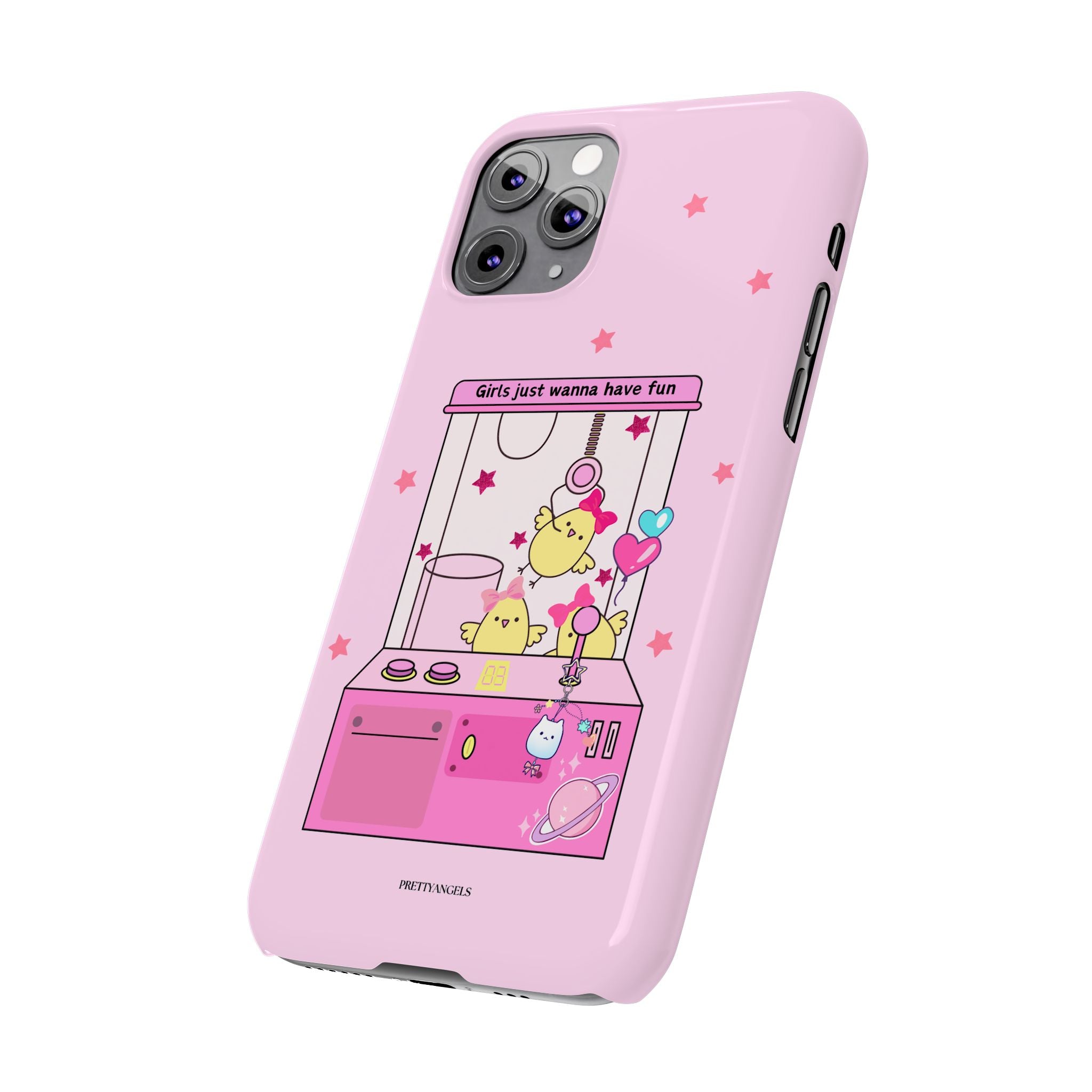 Cute Girls' Phone Case - Fun Vibe Slim Phone Cases, Cute Phone Cover, Kawaii Phone Case, Fun Pink Design, Gift for Her